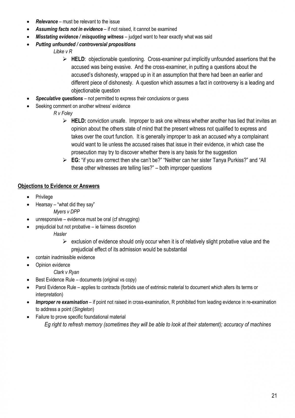 Evidence Notes - Page 30