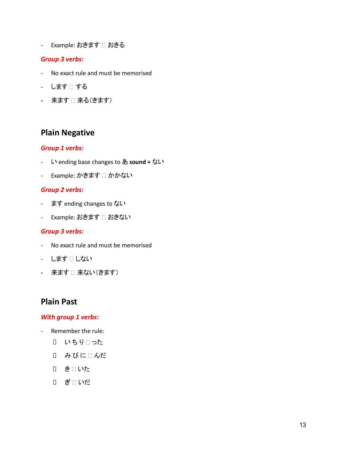 Japanese Beginners - Preliminary/HSC Notes + Speaking Notes - Page 14