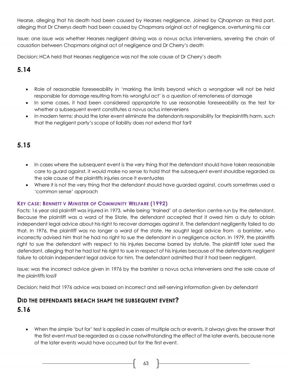 Torts Law Notes (Comprehensive) - Page 64
