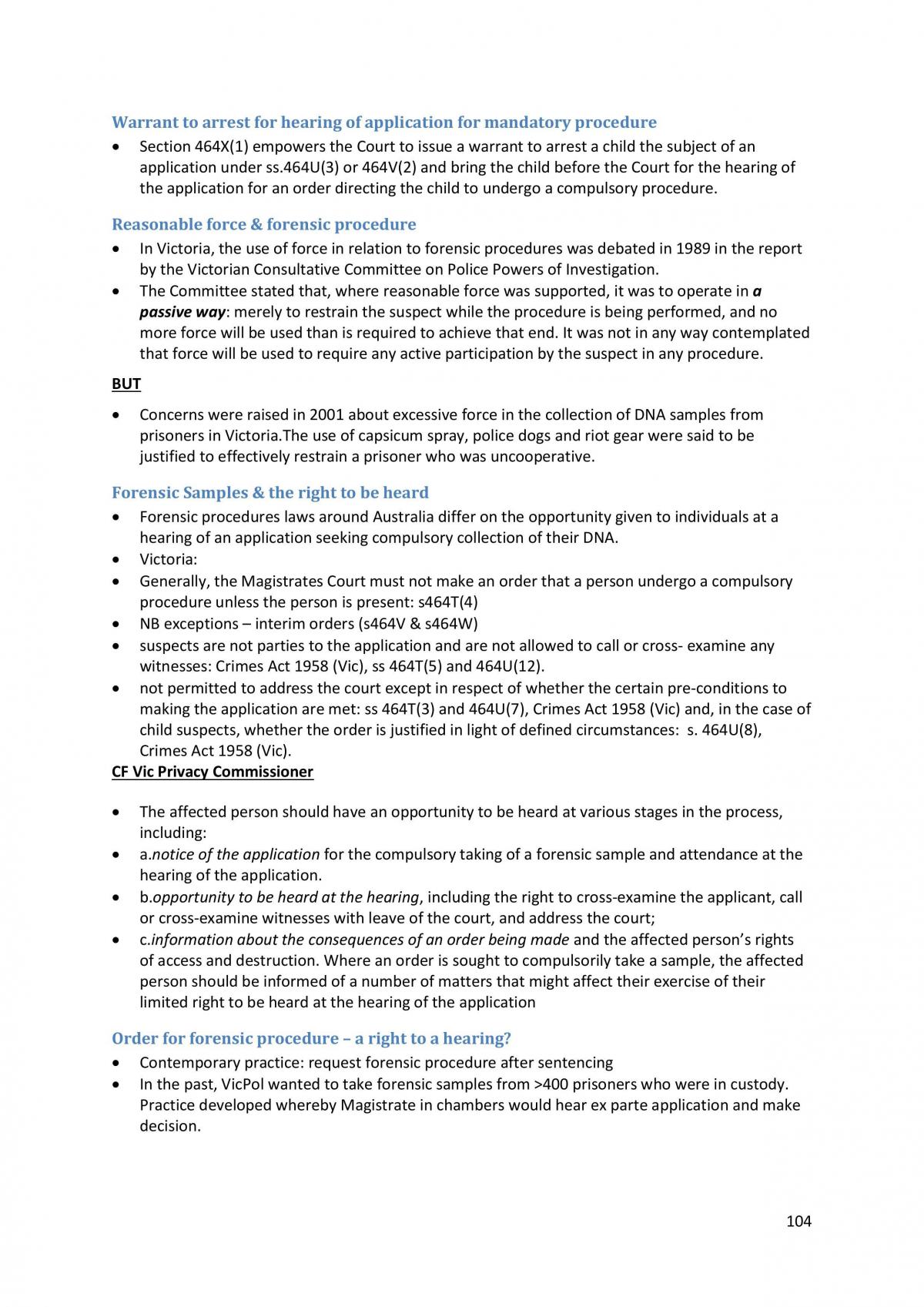 Criminal Procedure - Extensive and Thorough Notes - Page 104