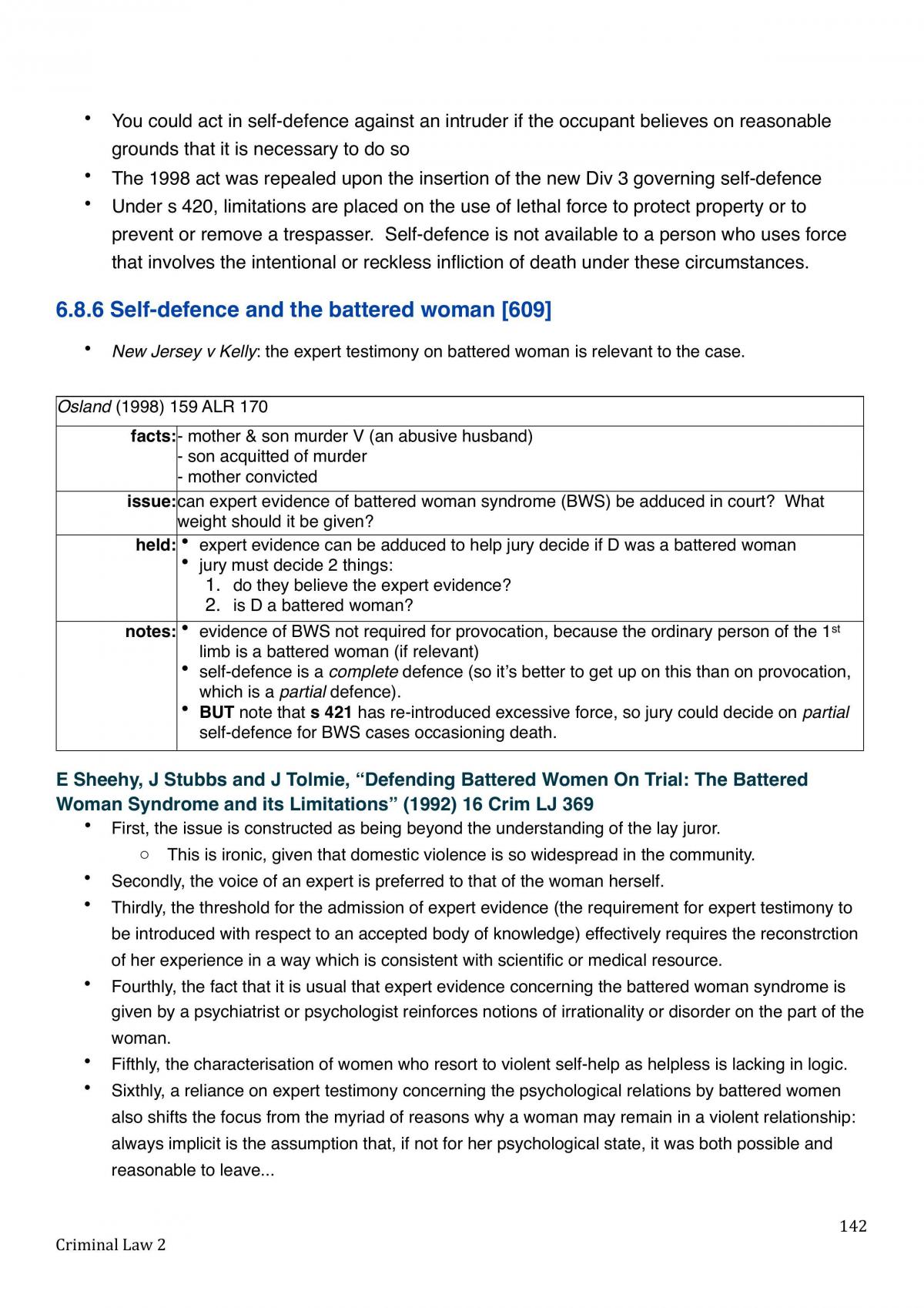 Criminal Law 2 Notes - Page 142