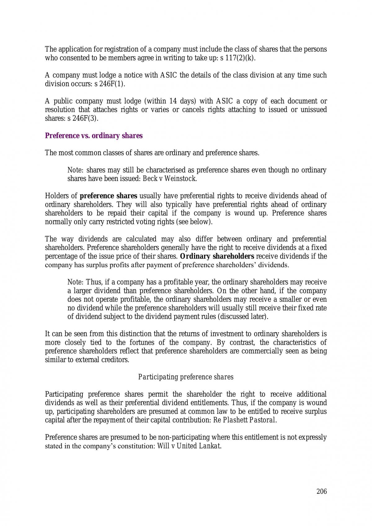 Corporations Law Full Study Notes Guide - Page 206