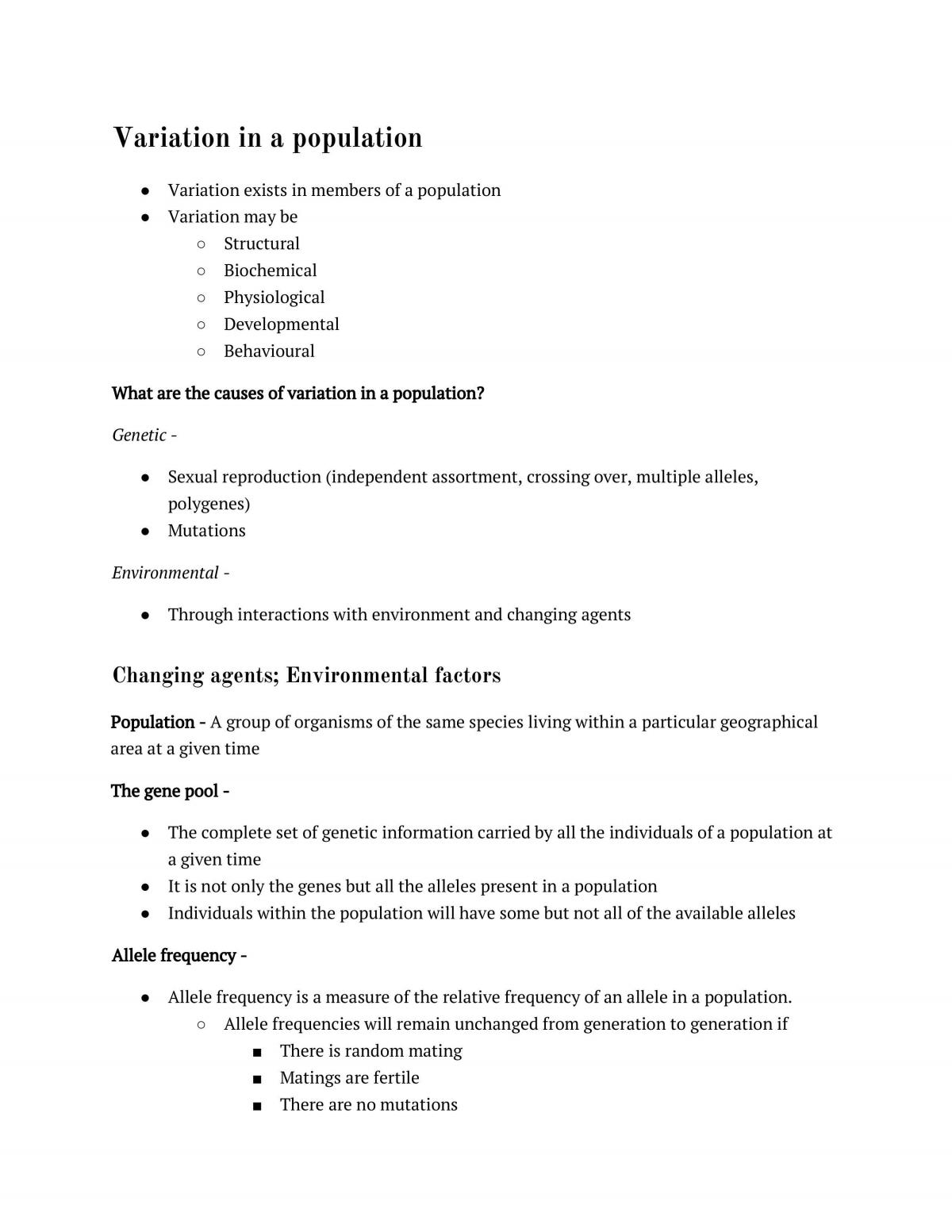 Biology Unit 4 Study Notes - Page 12