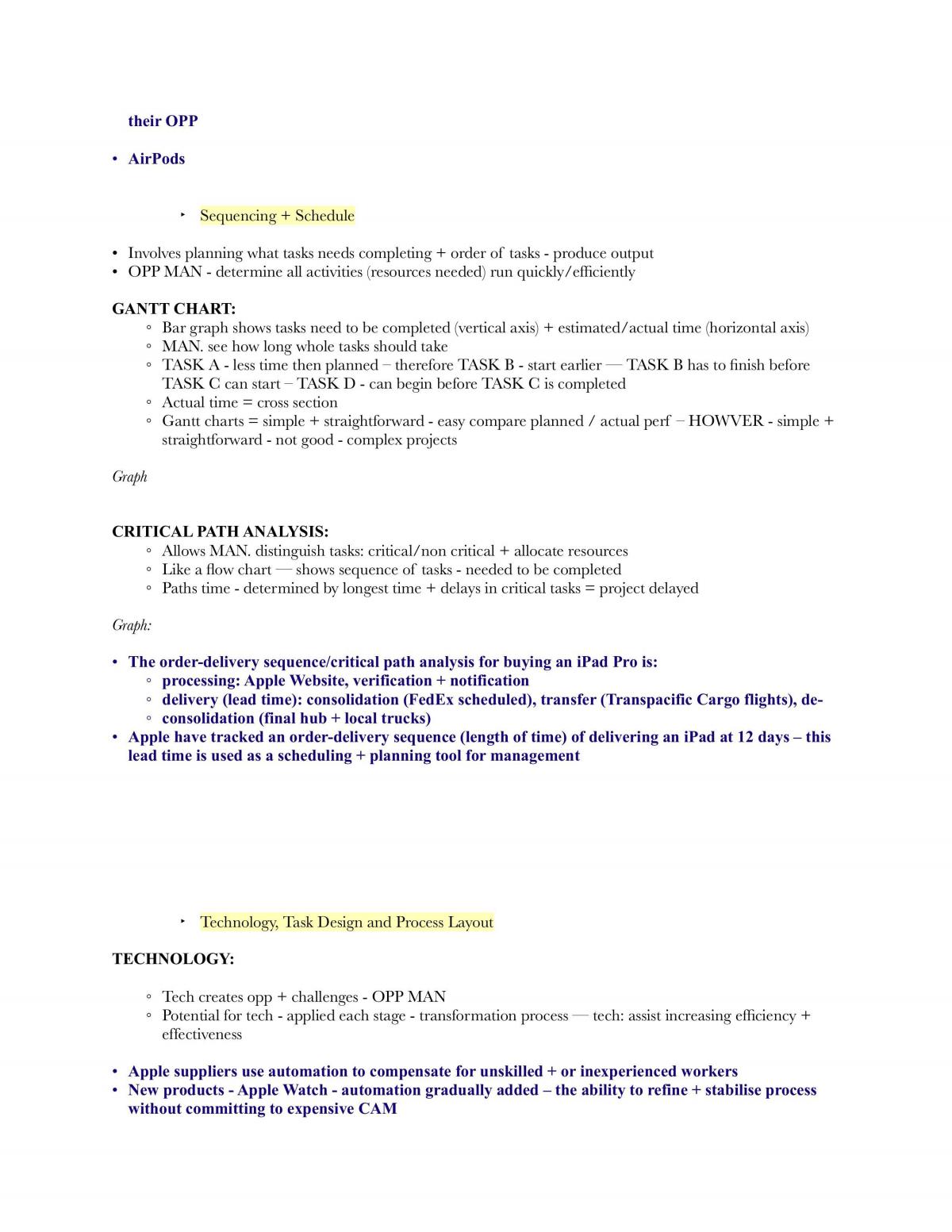 Business Studies - Operations Topic  - Page 12