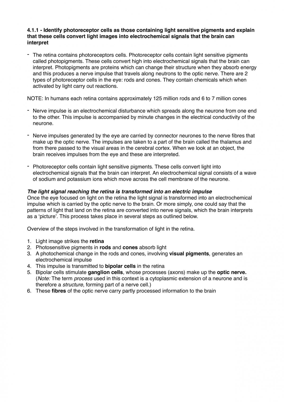 Biology - Communication Notes  - Page 13