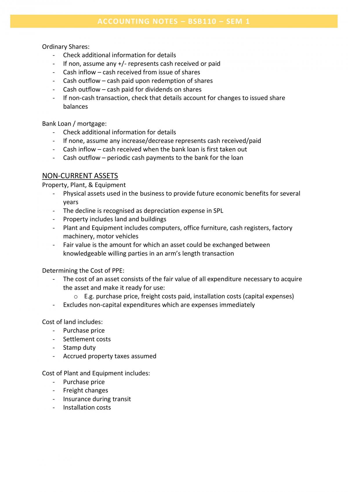 BSB110 Accounting Full Semester Notes - Page 12