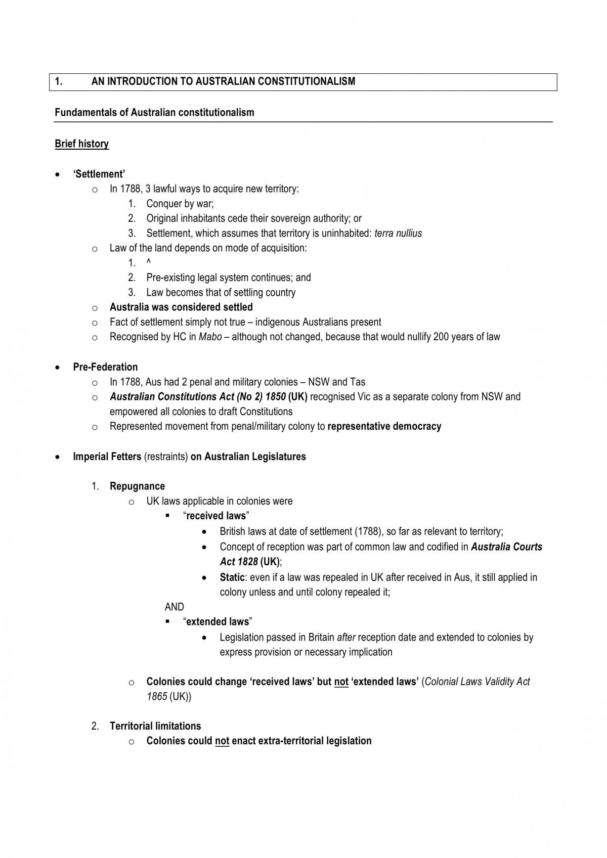 LAW2CSL Complete Study Notes - Page 2