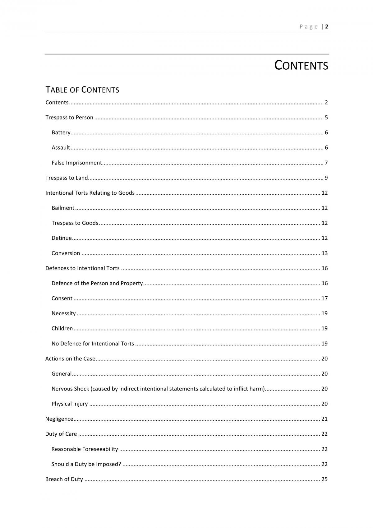 Complete Torts Notes - Page 2