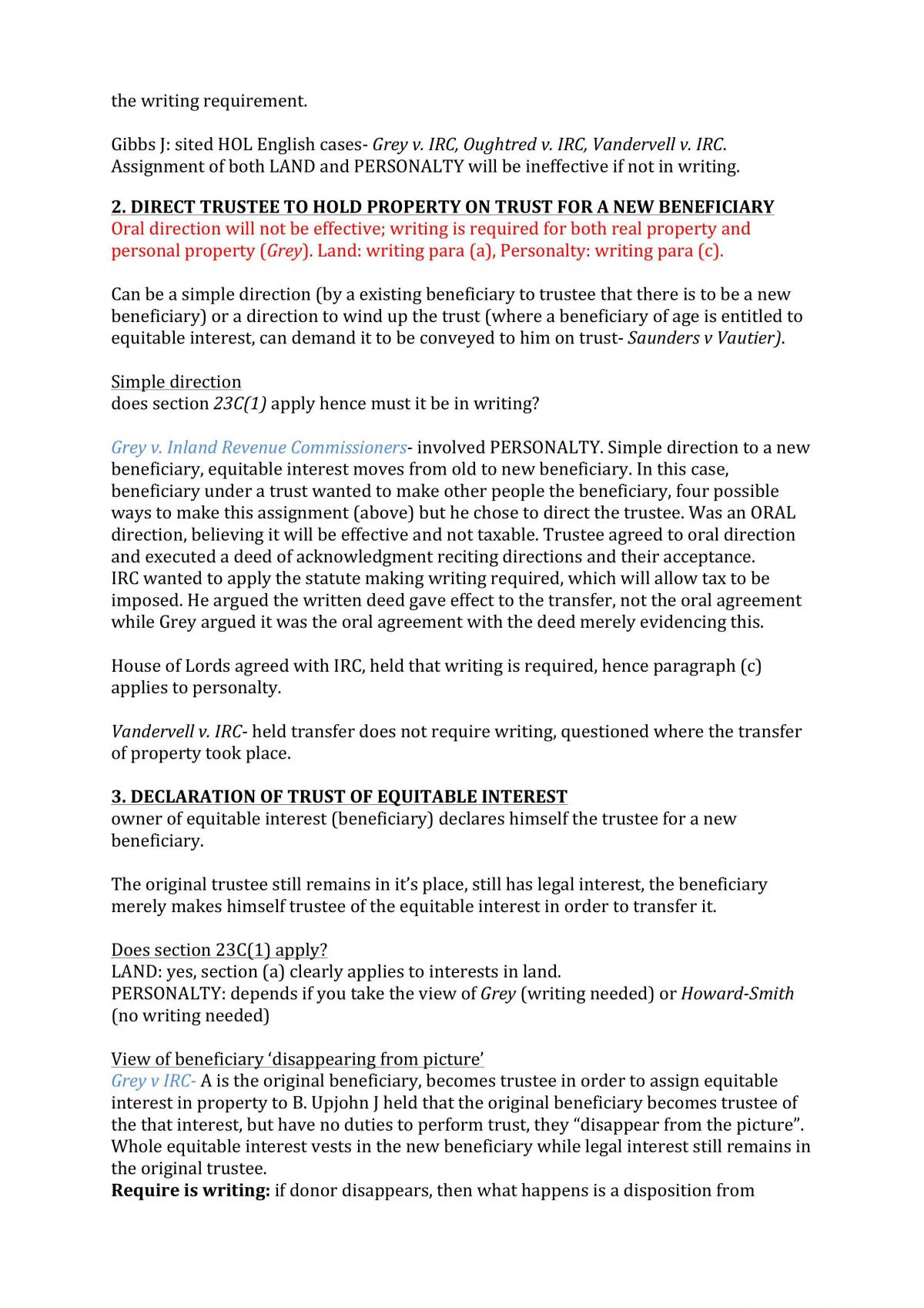 Equity and Trusts Exam Notes - Page 34