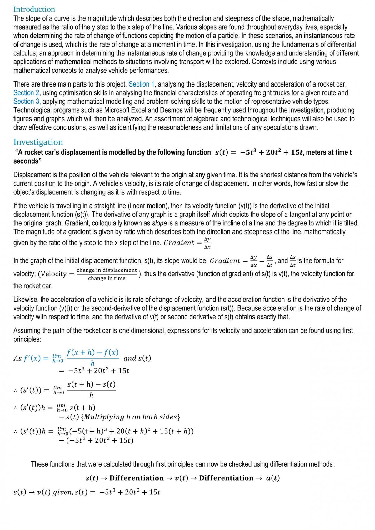 Transportation Calculus Investigation Part 1 - Page 2
