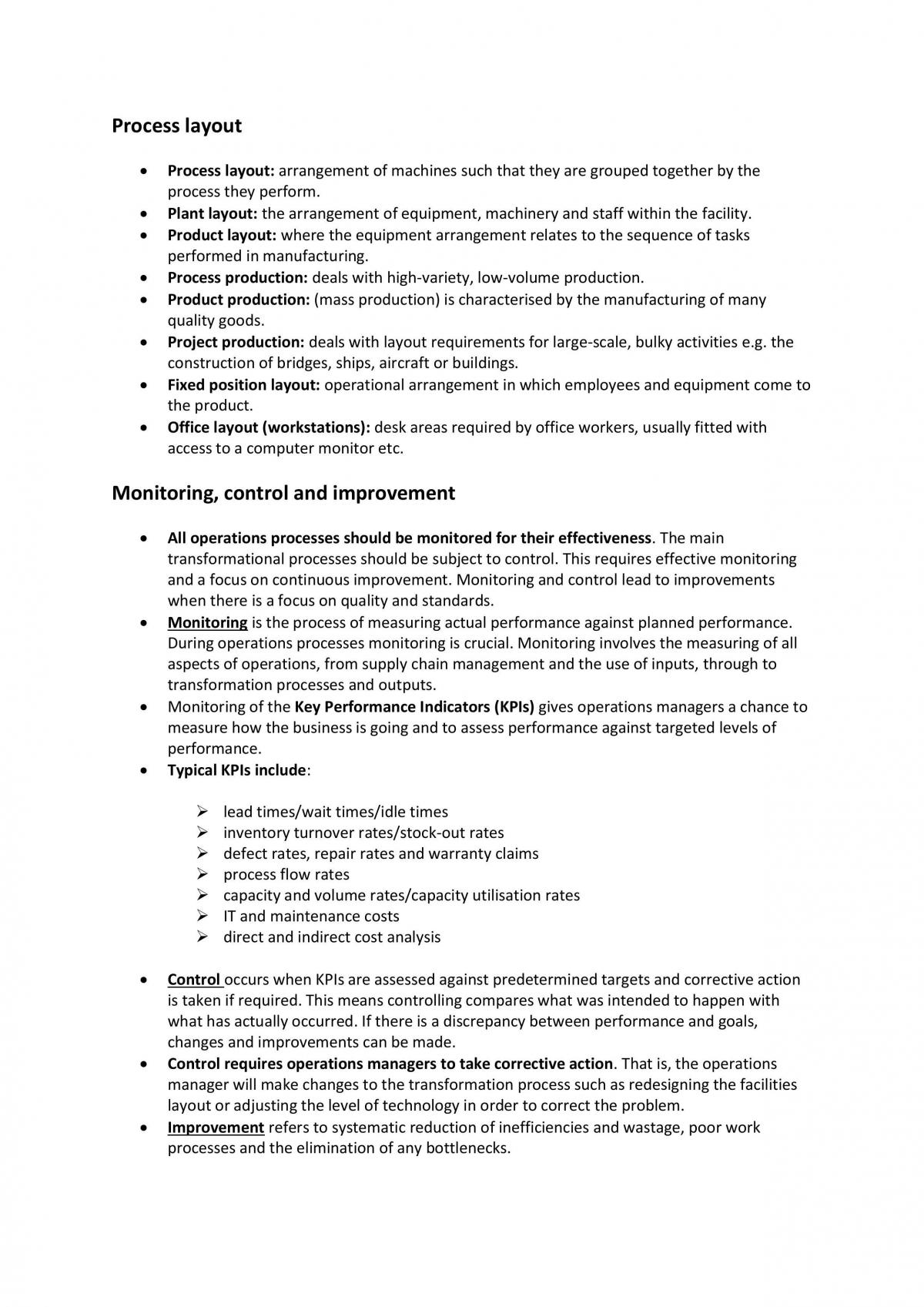 Business Studies Complete Operations Summary Notes - Page 12