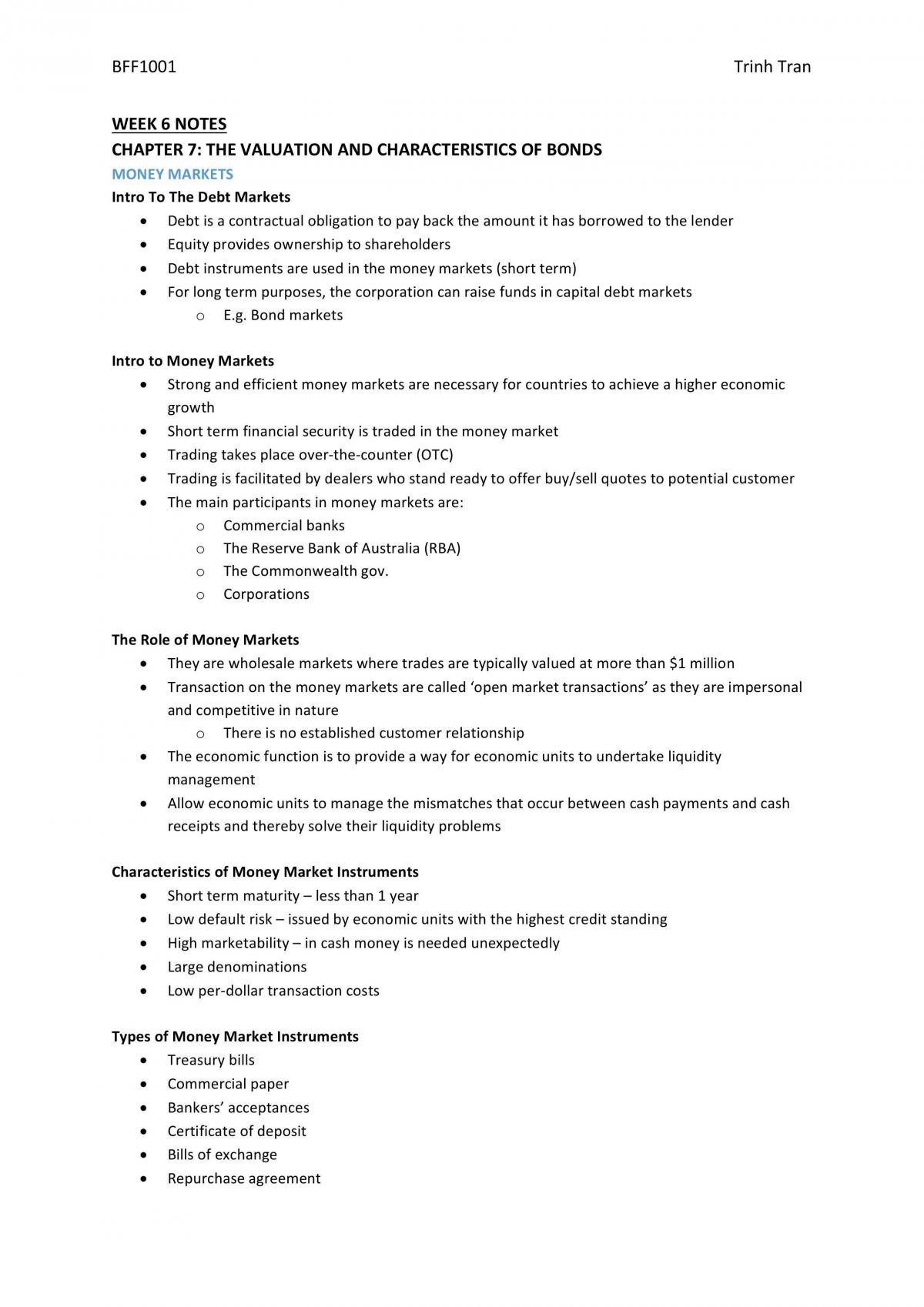 BFF1001 Finance Notes - Page 26