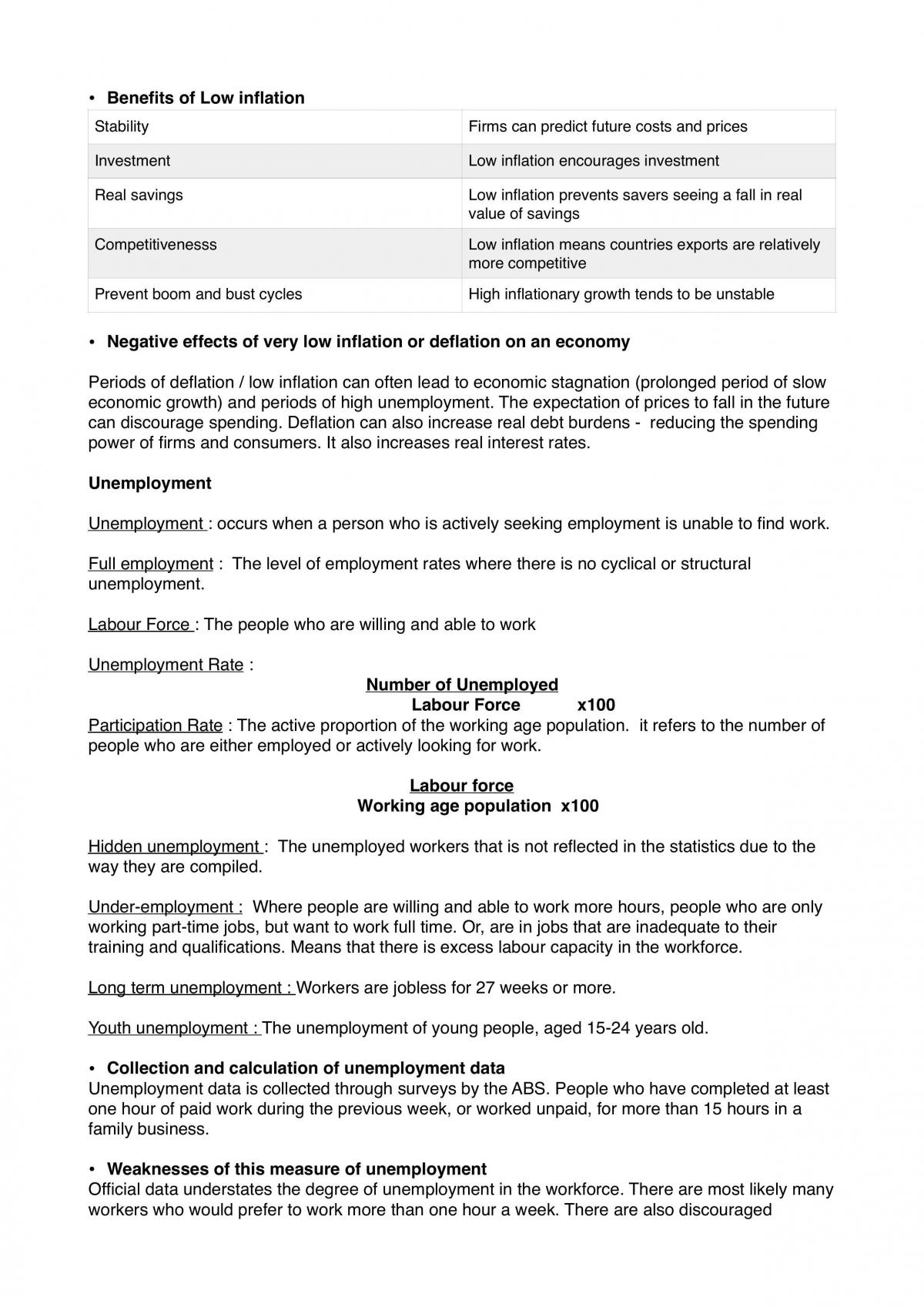 Year 11 - Unit 2 - Macroeconomics Notes - Page 10