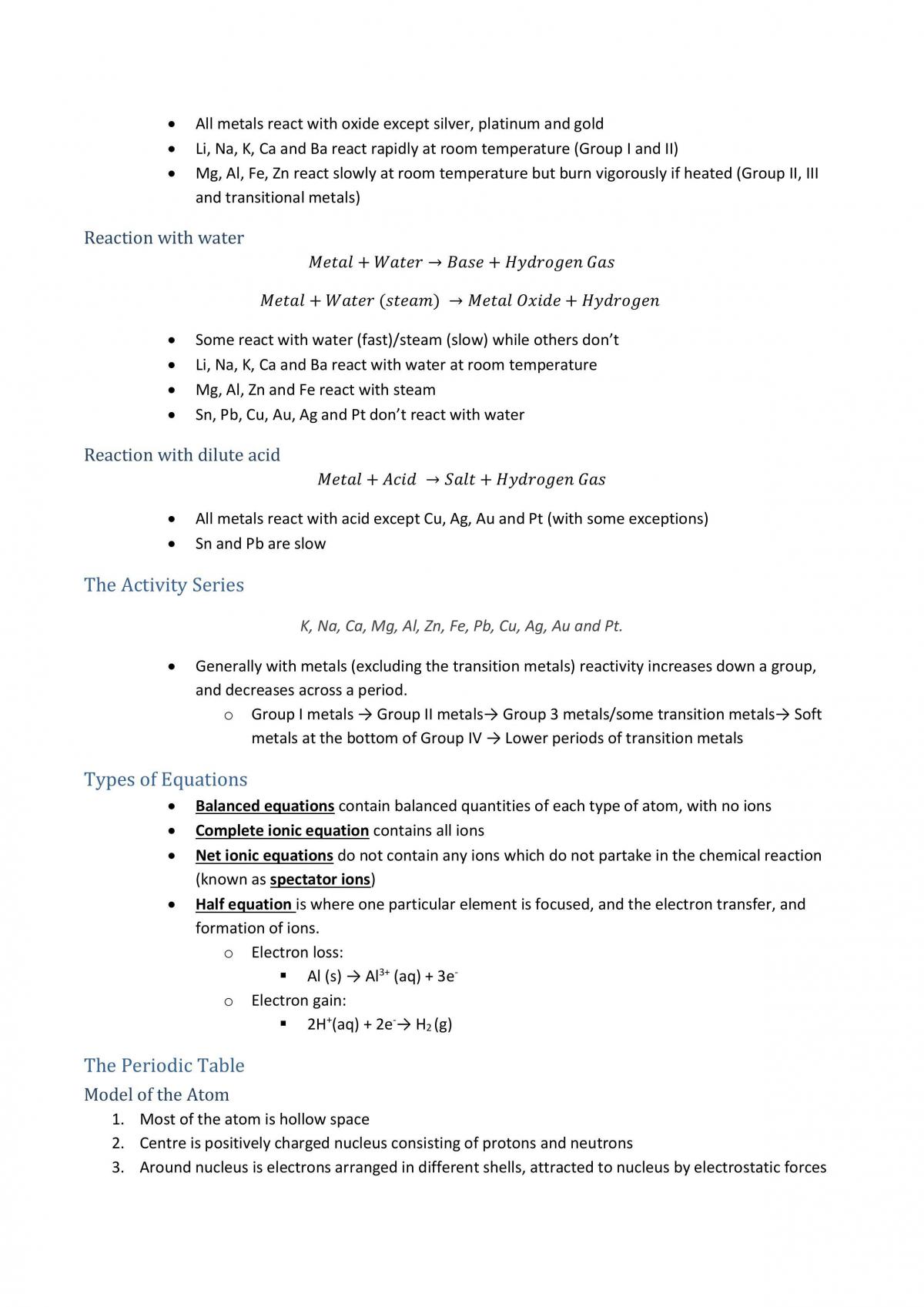 Notes for Year 11 Chemistry - Page 16