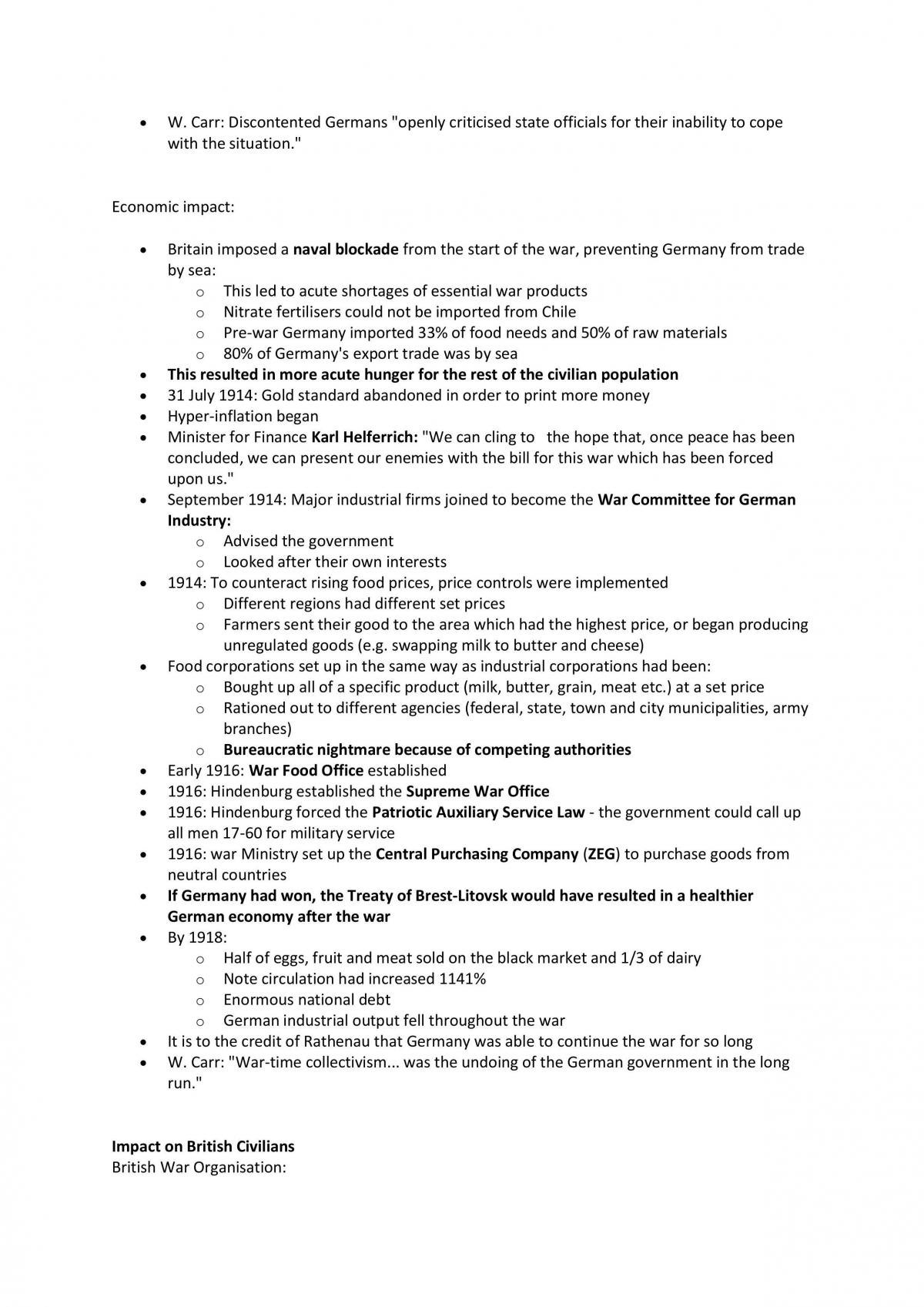 World War One Notes  - Page 22