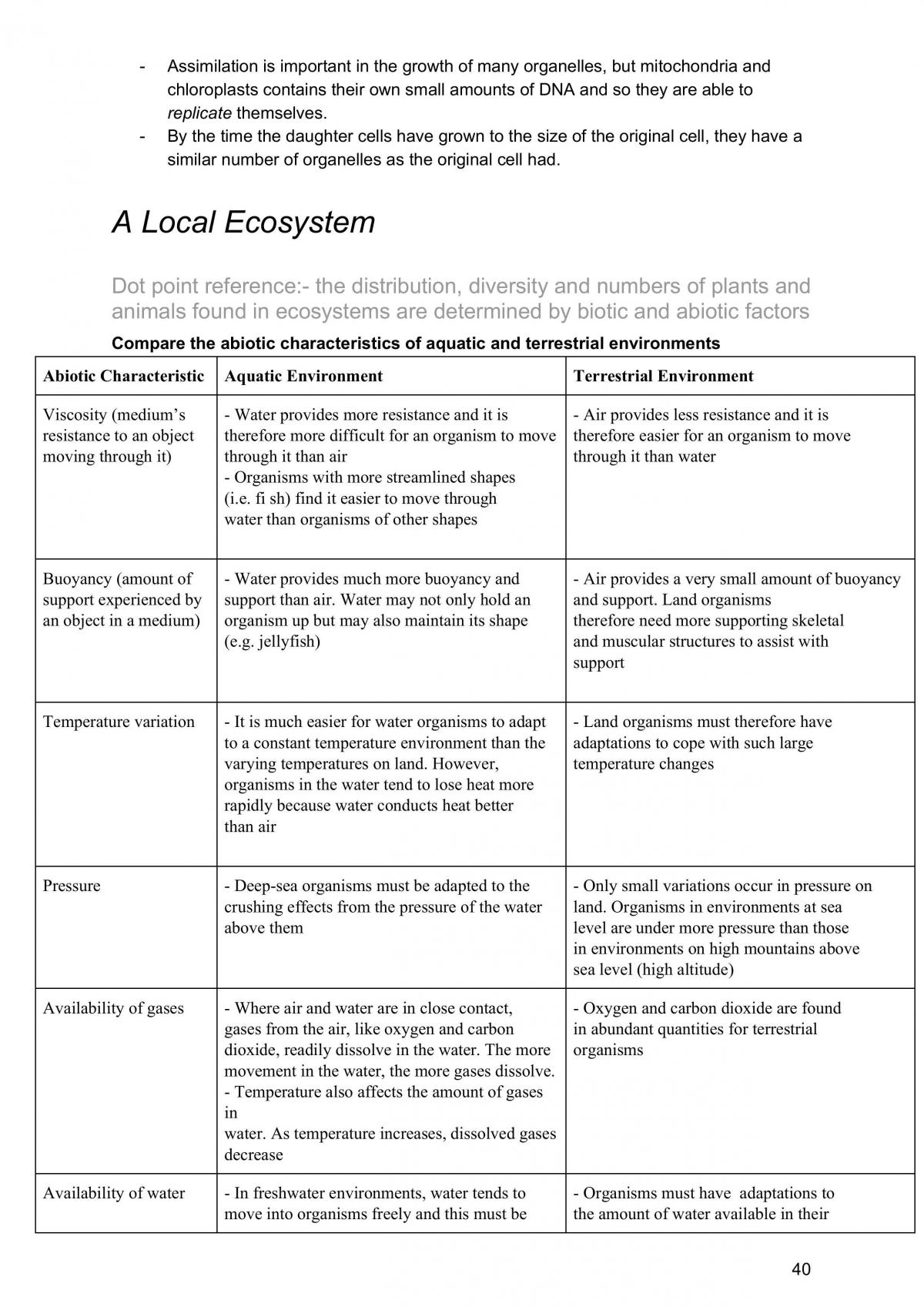 Biology YR11 Study Notes Complete - Page 41
