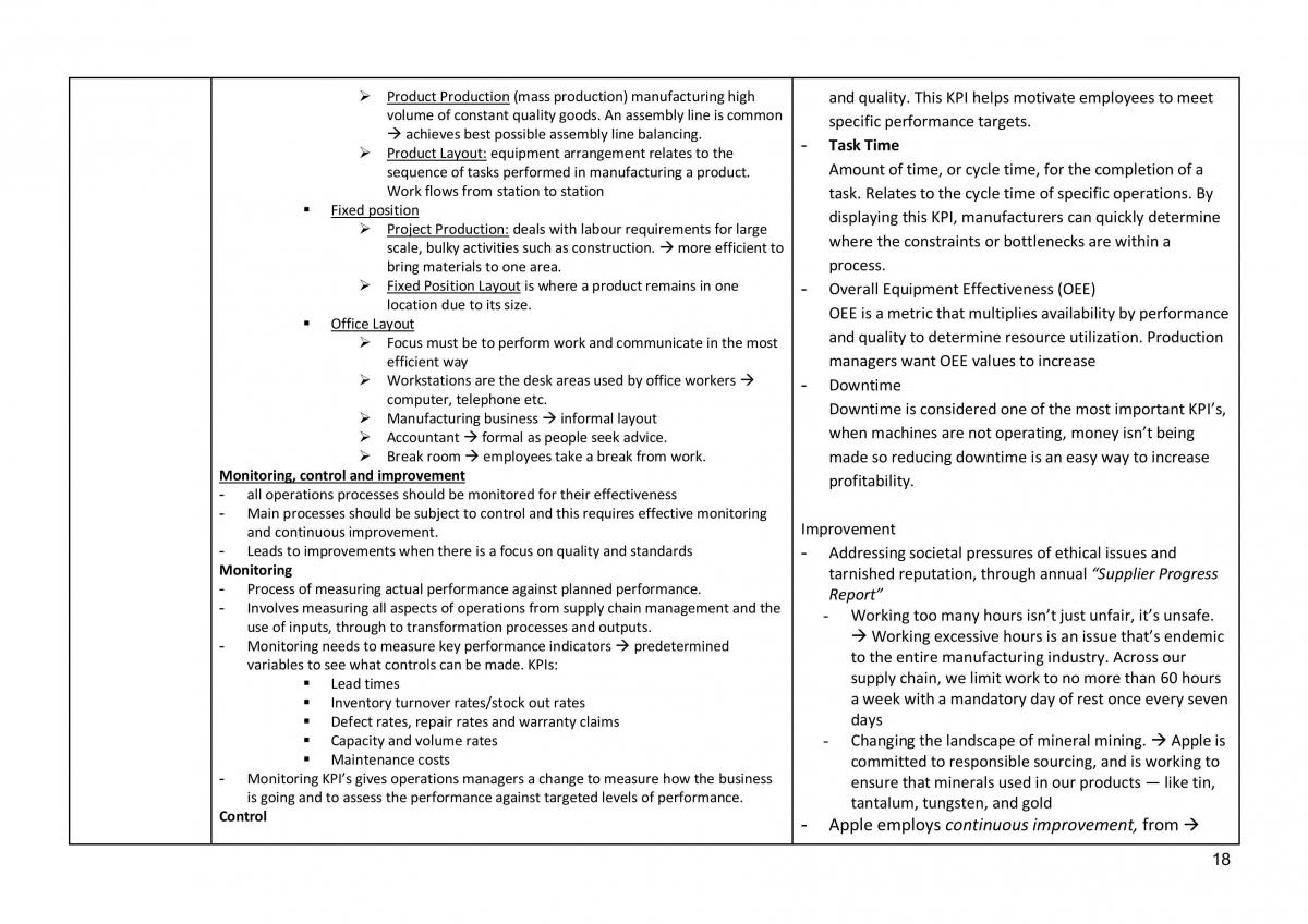 Business Studies - Operations (Case Study Apple) - Page 18