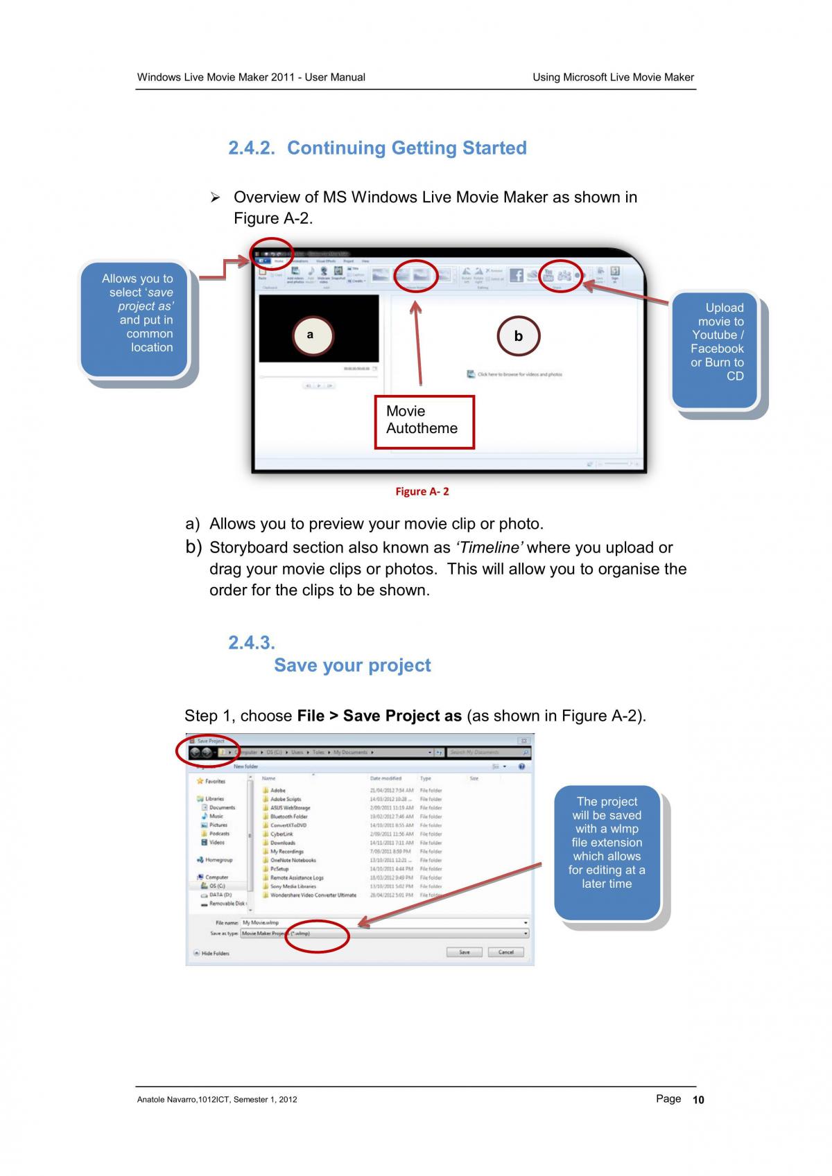 create a manual for movie maker - Page 10