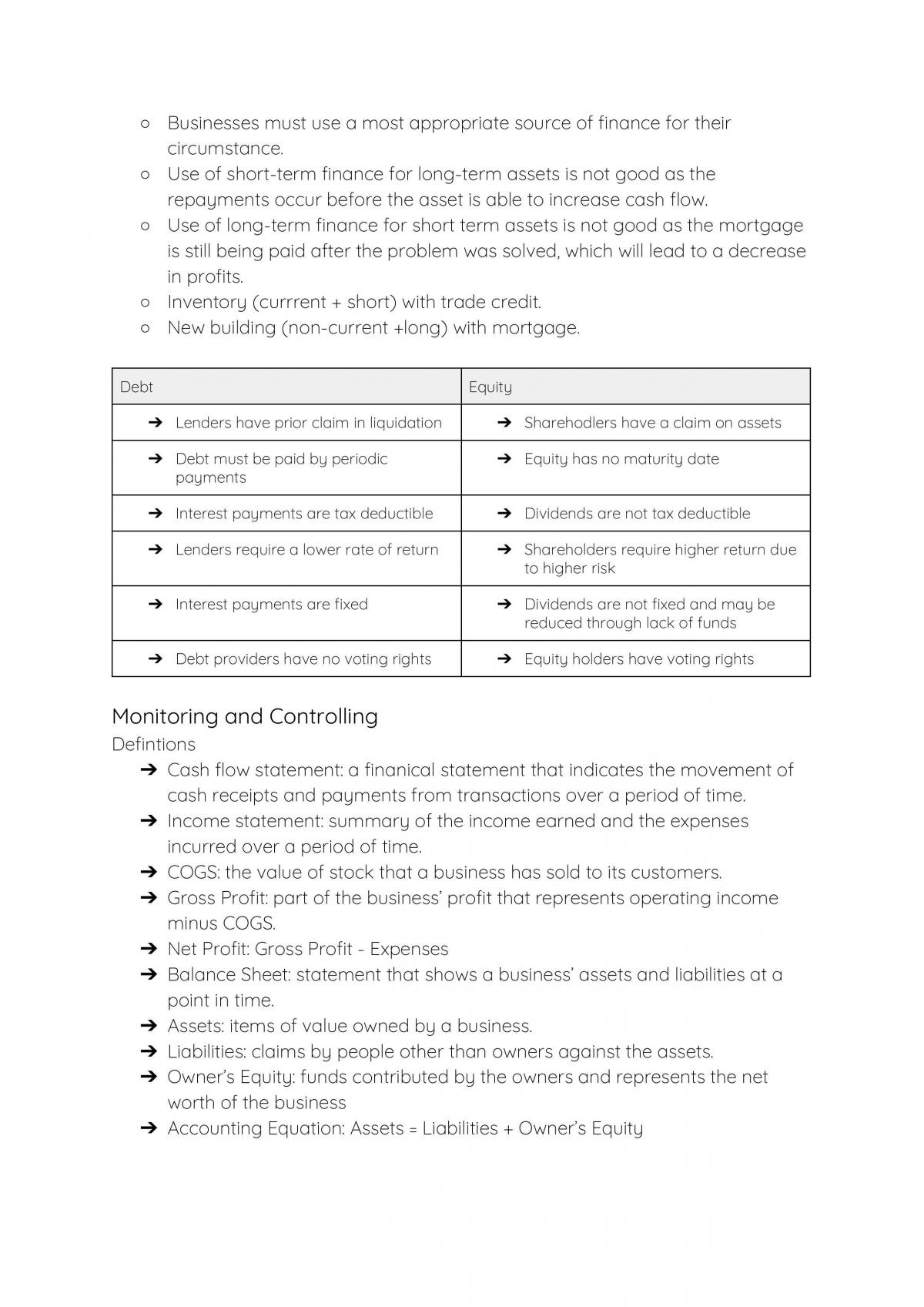 Finance Syllabus Notes - Page 10