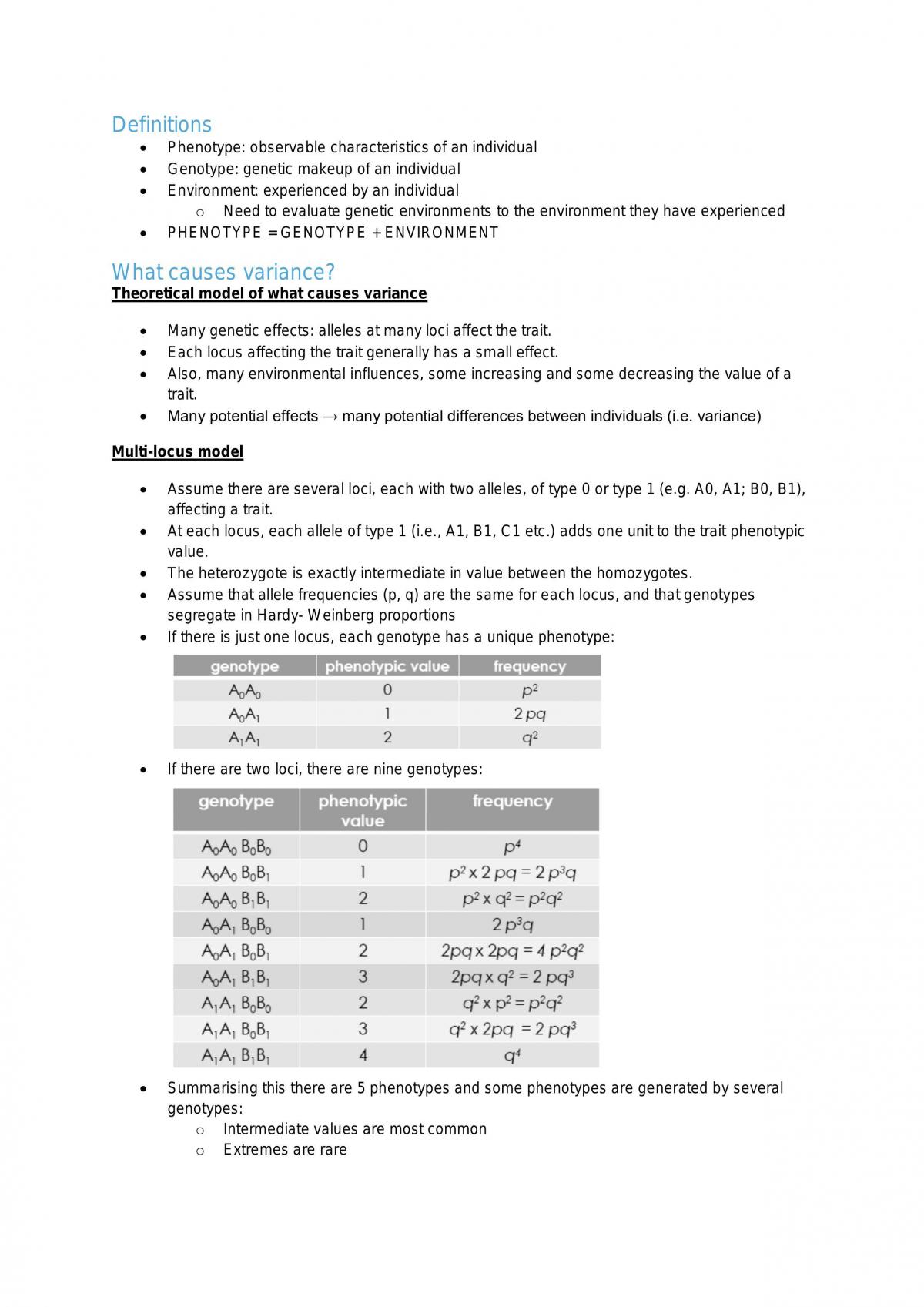 BIOL2151 Genetics Final Notes - Page 60