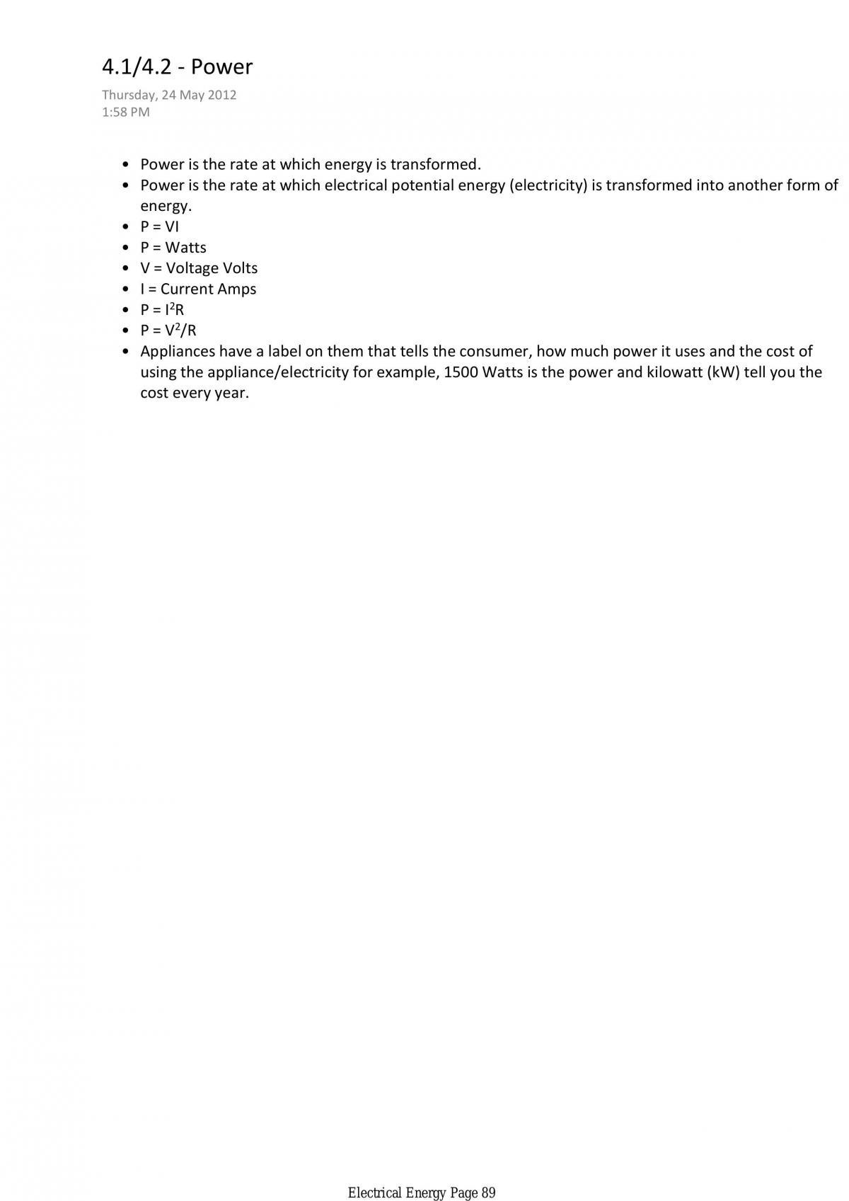 Preliminary Physics notes year 11 - Page 89