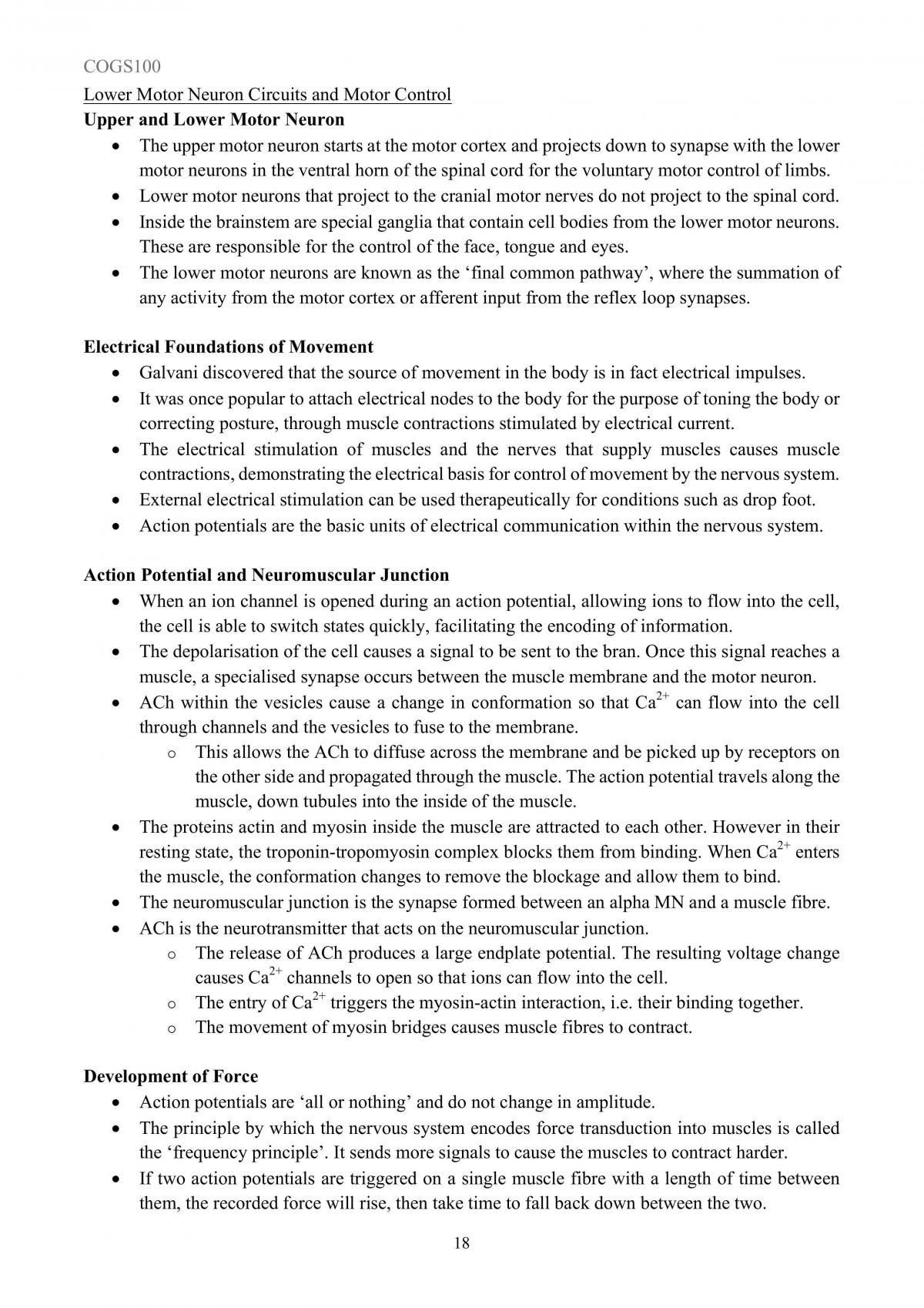 COGS100 Introduction to Cognitive and Brain Sciences Notes - Page 18