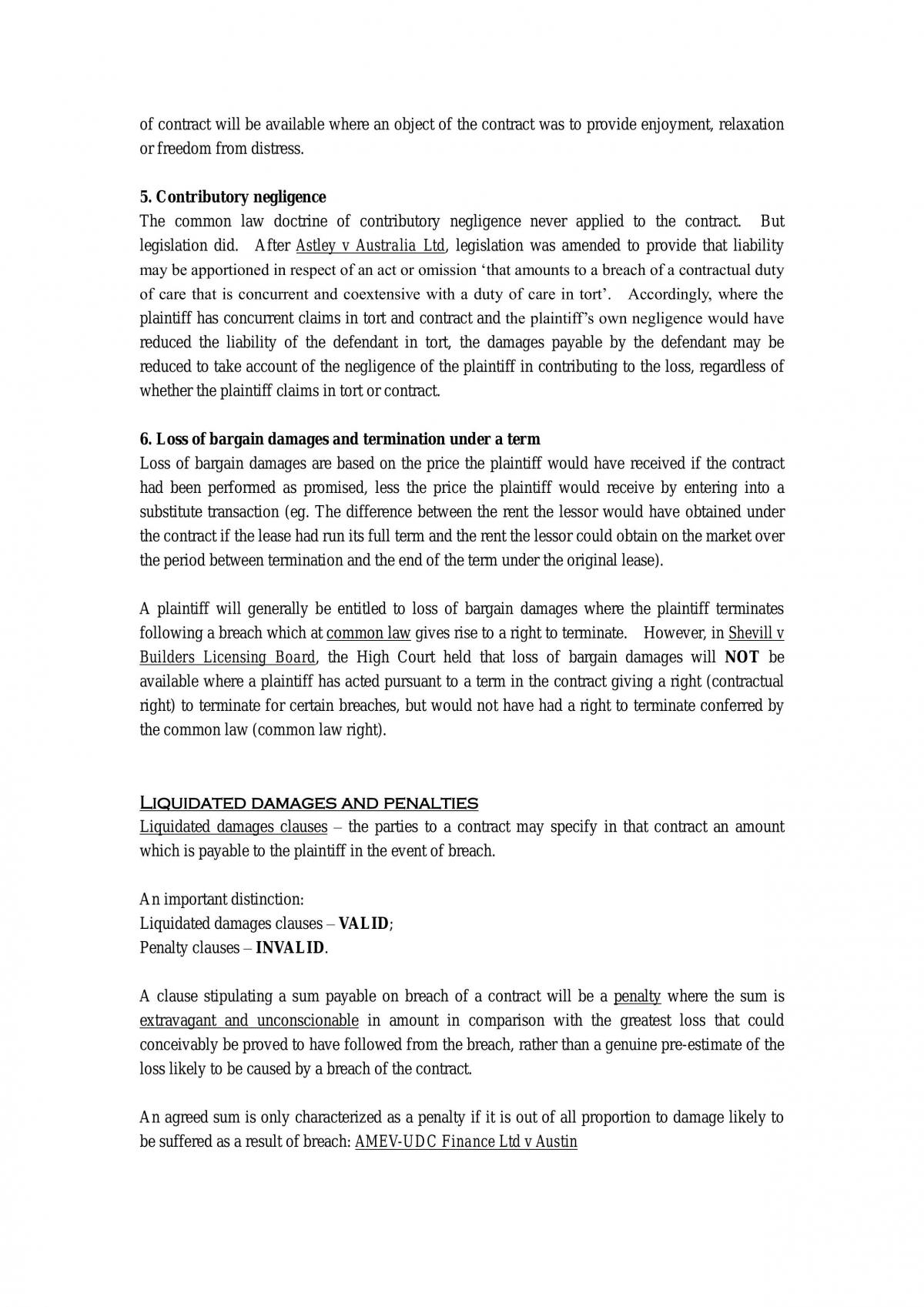 Exam Notes for Contract Law - Page 21