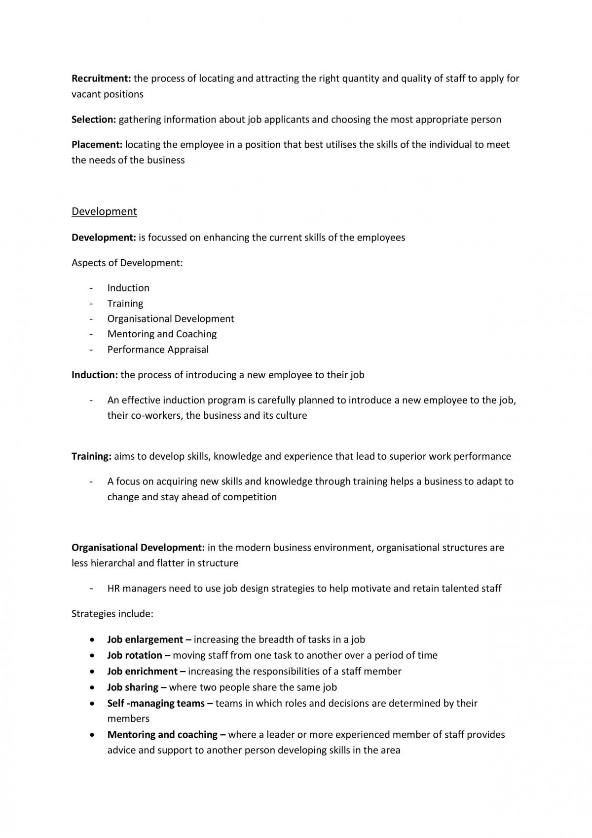 Topic 4 (Human Resources) Summary Notes - Page 10