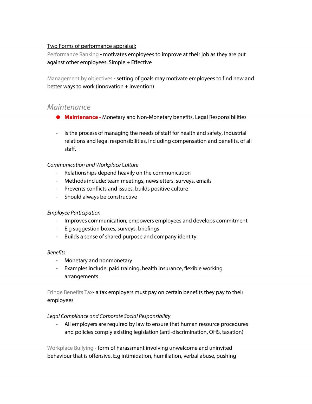 Business Studies Human Resources Notes - Page 16