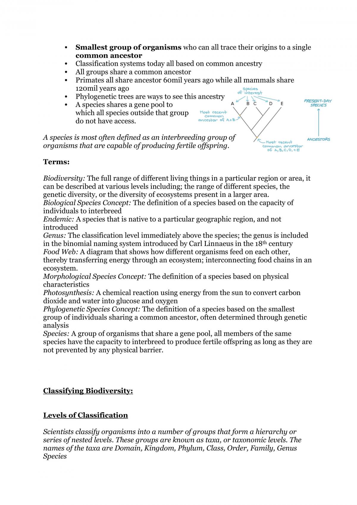 Unit 1 Biology Notes (WACE) - Page 10