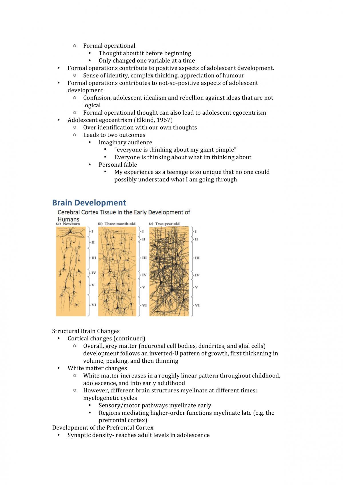 PYB203 Final Exam Notes PYB203 Developmental Psychology QUT 