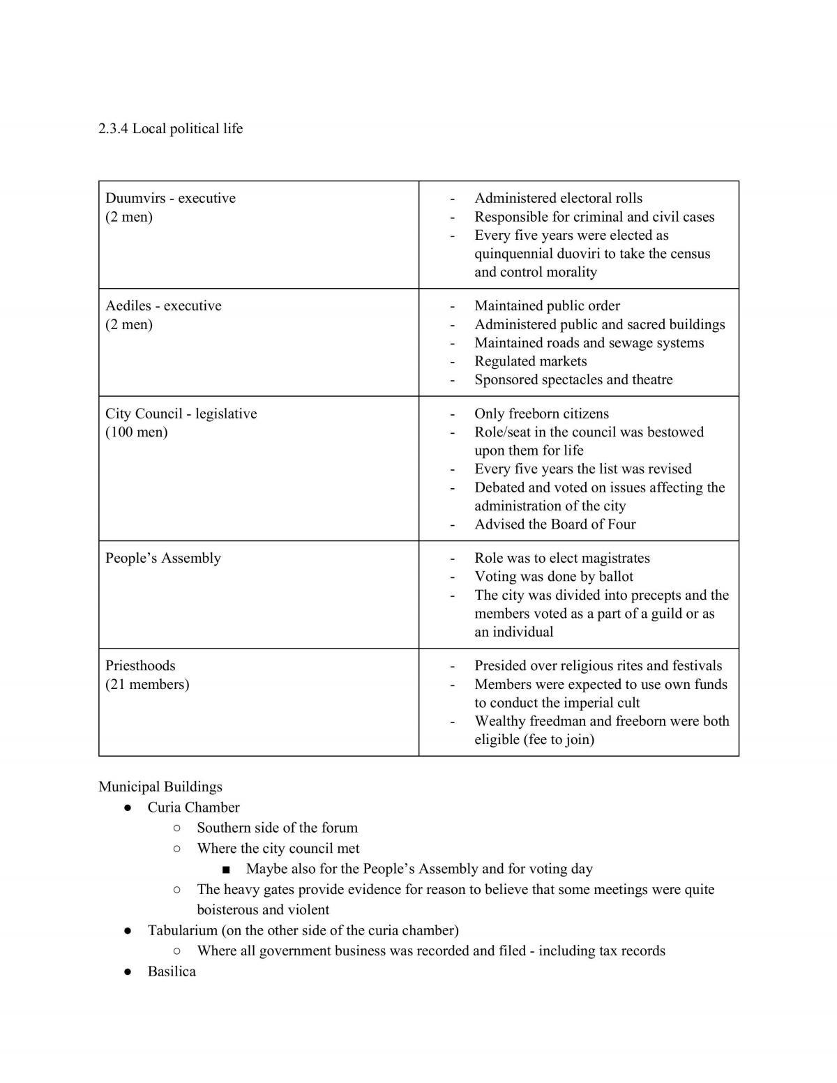 Pompeii and Herculaneum Study Notes - Page 12