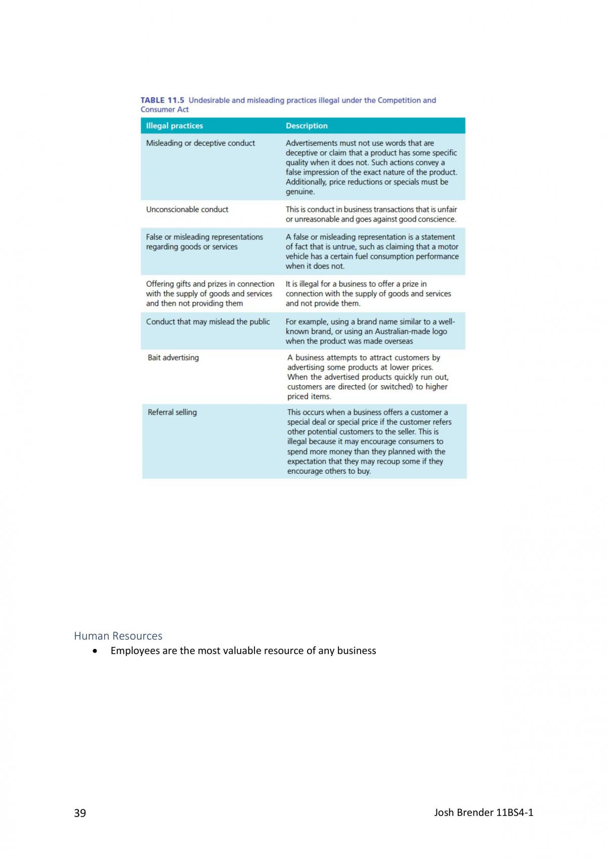 Preliminary HSC Business Studies Notes - Page 39