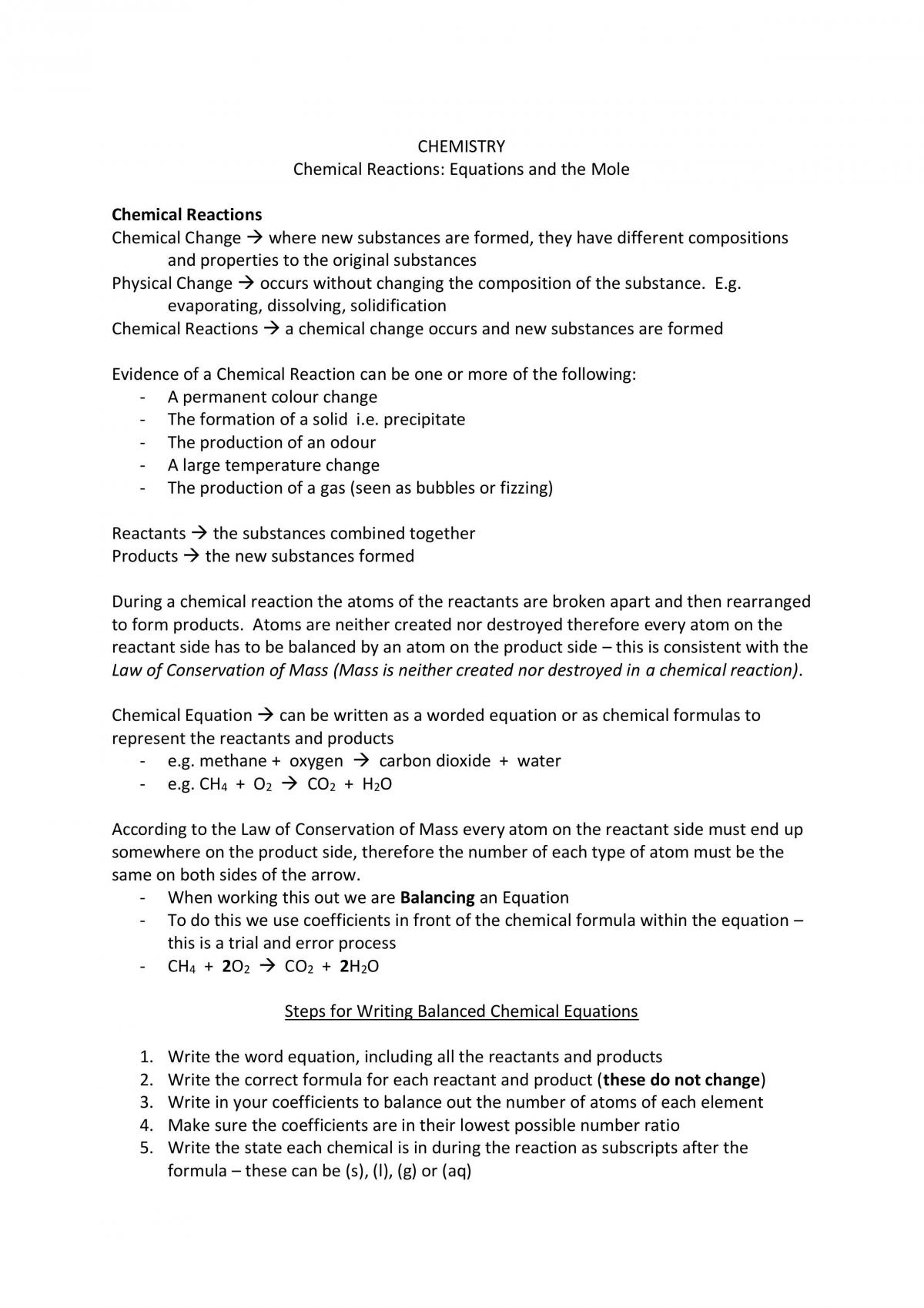 ATAR Unit 1 Chemistry Notes - Page 18