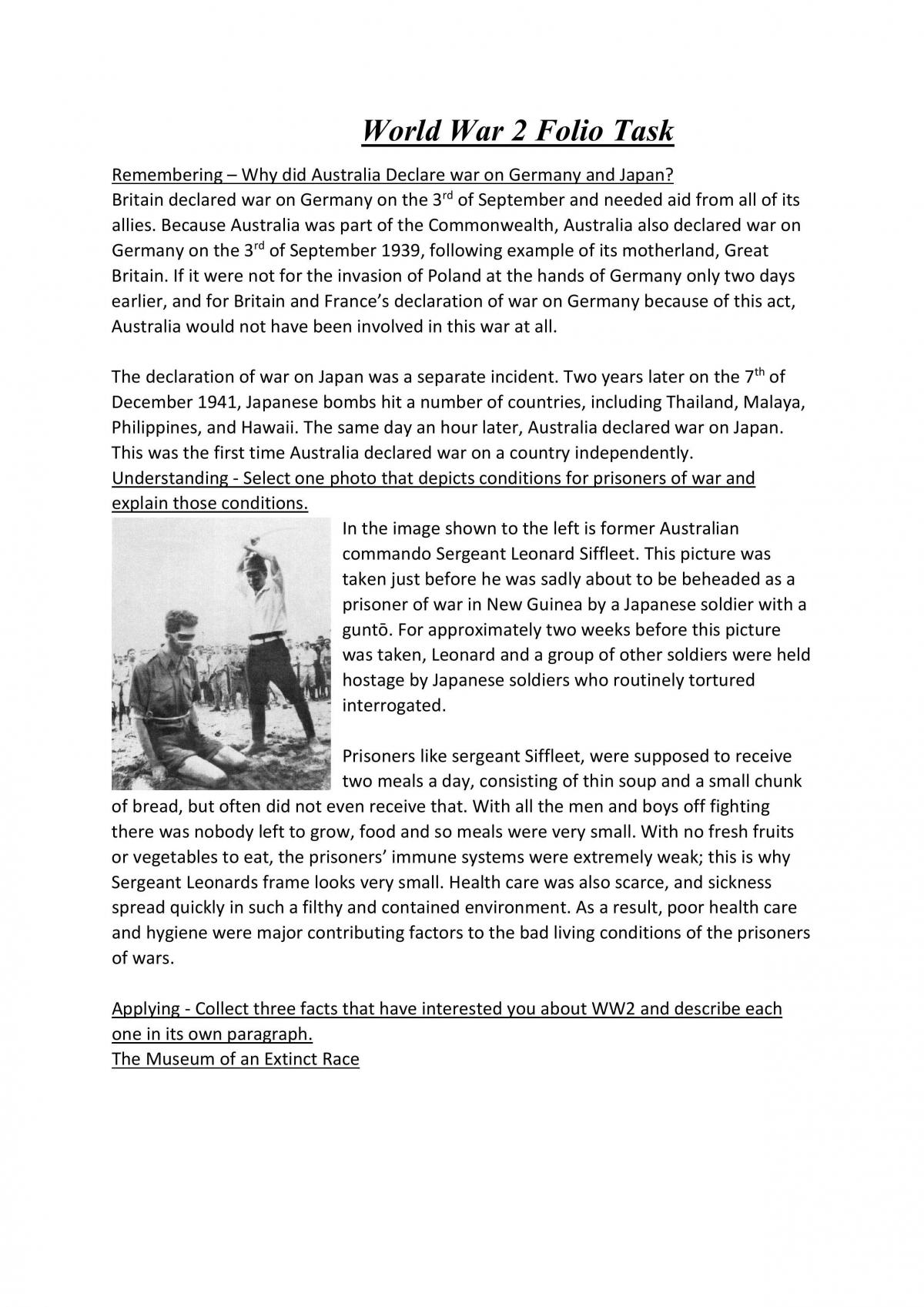 World War 2 Folio Task - Page 2