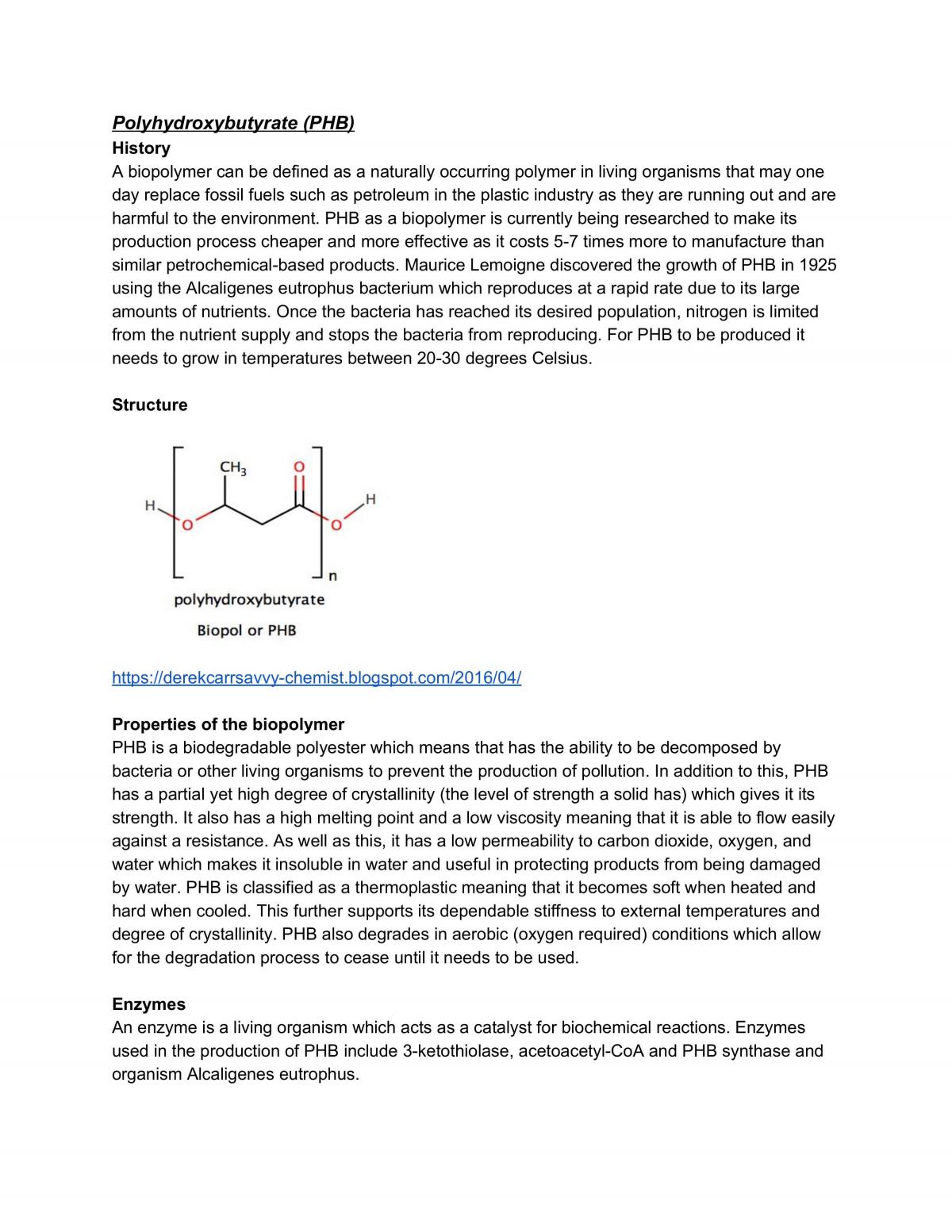 Biopolymers Assessment Task - Page 2