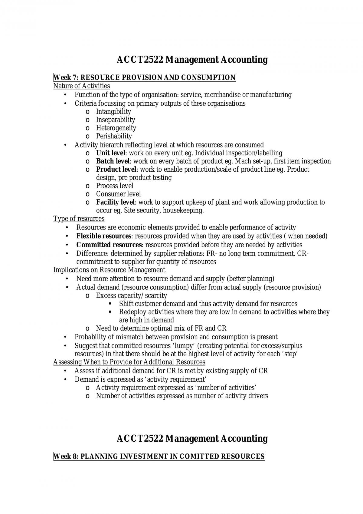 Management Accounting 2A Notes - Page 10