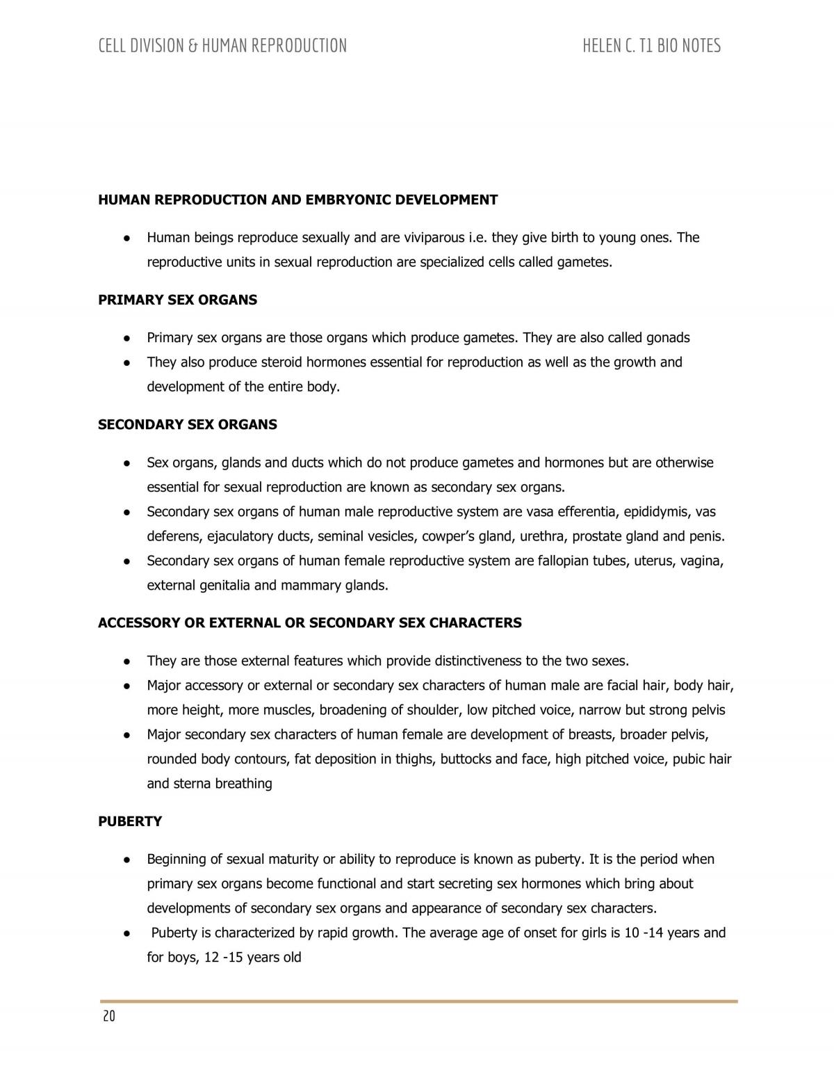 Complete Notes on Reproduction & Development - Page 20