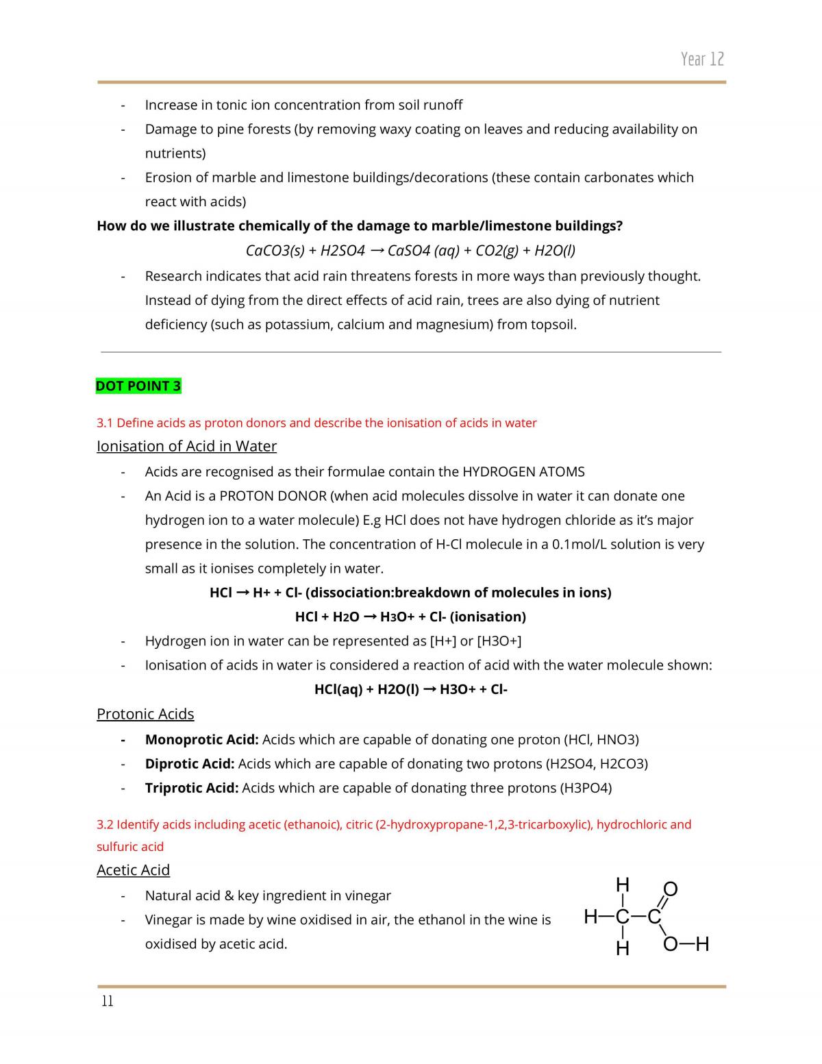 Acidic Environment Notes  - Page 11