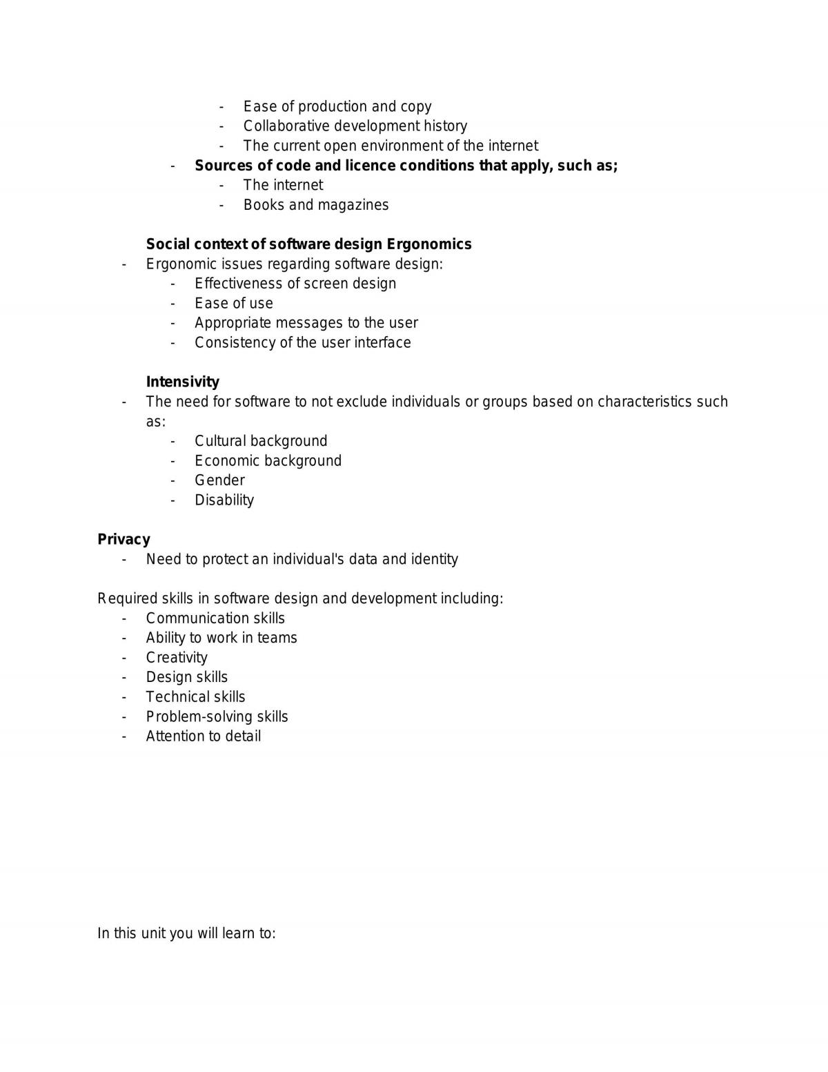 Software Design and Development - Social and Ethical Issues  - Page 2