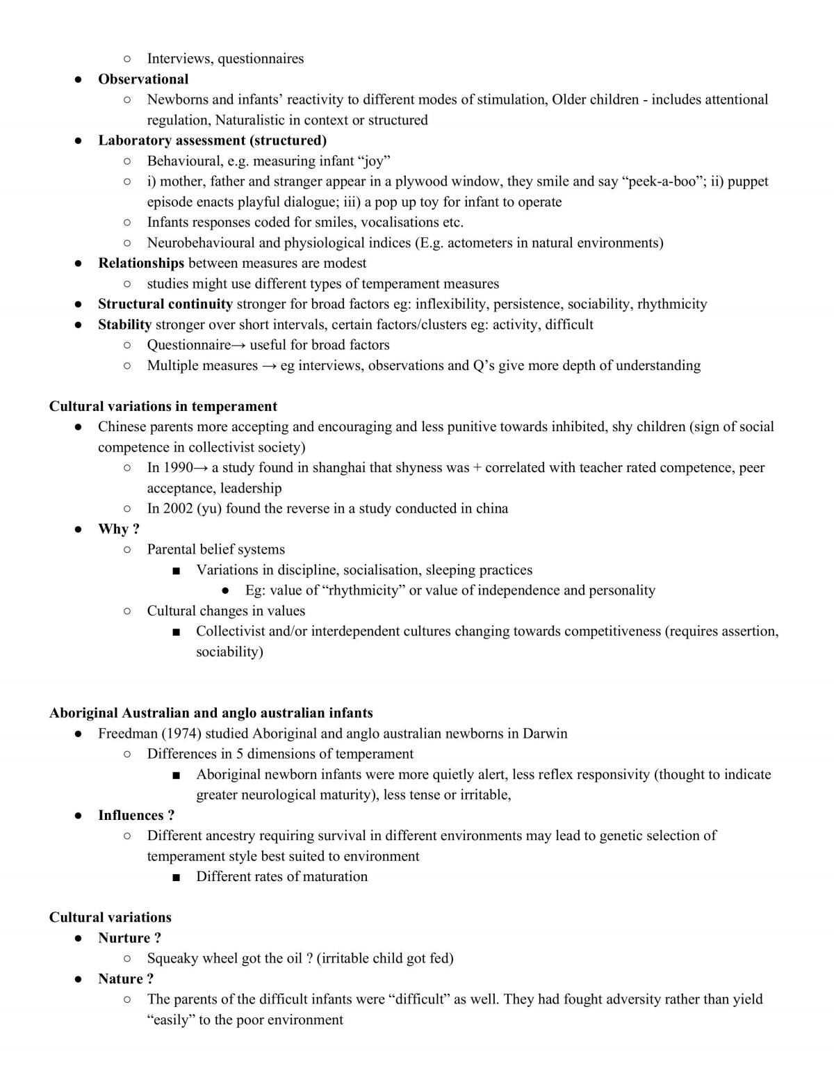 Infancy and Early Development - Exam Study Notes for Entire Semester - Page 39