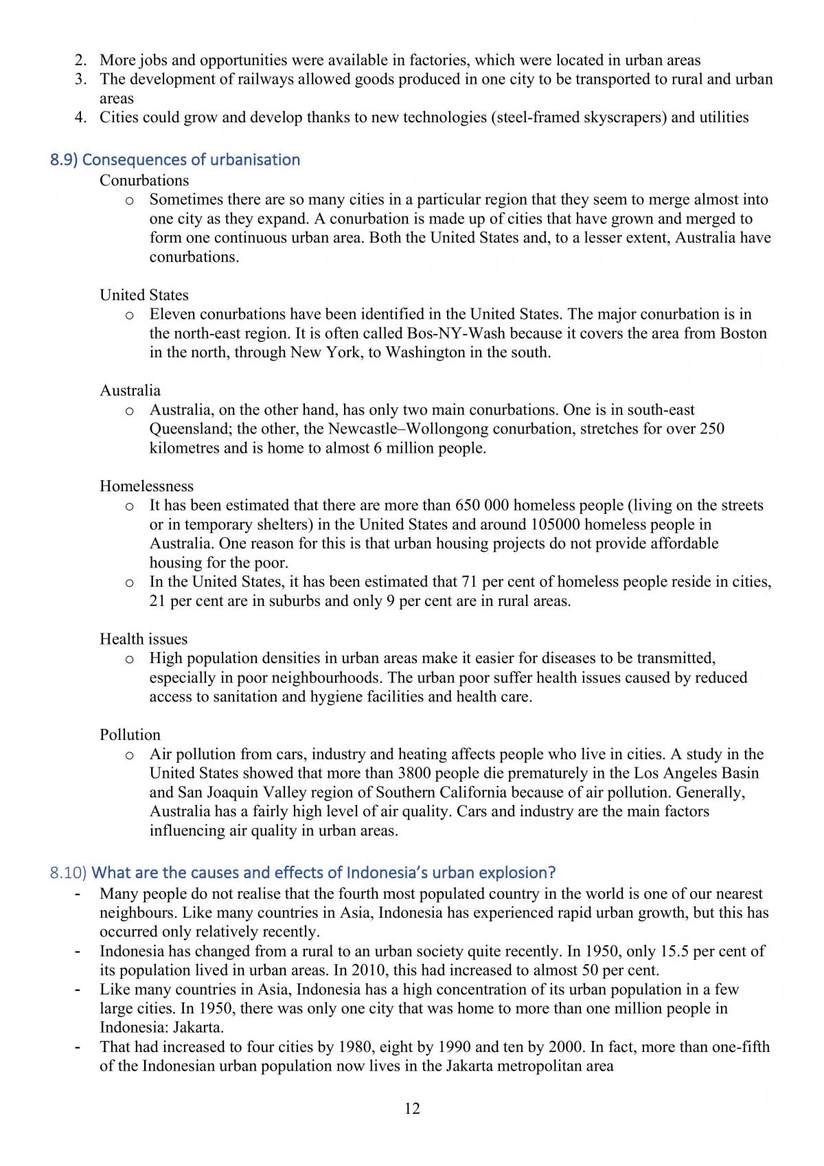 Geography Year 11 Notes - Page 12
