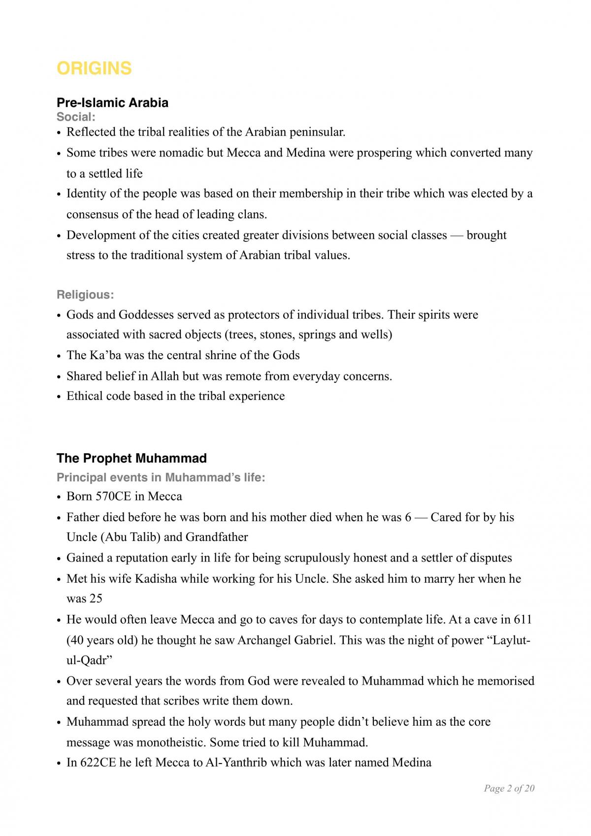 SOR Islam Completed Notes - Page 2