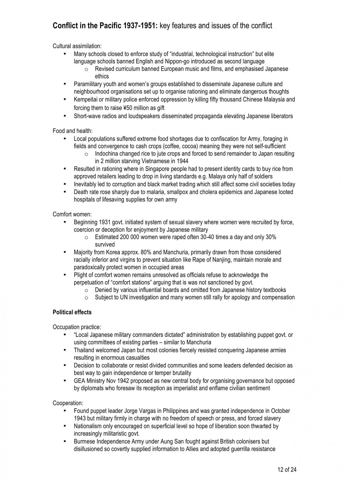 Conflict in the Pacific Notes - Page 12