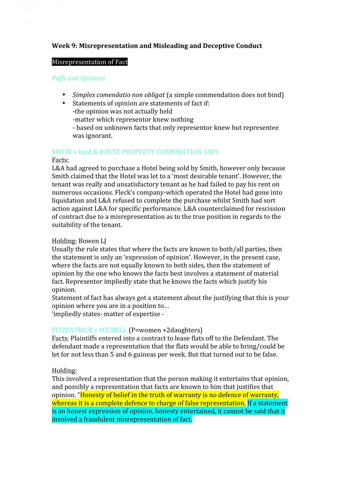 LLB170 Class Notes; includes case studies! - Page 23