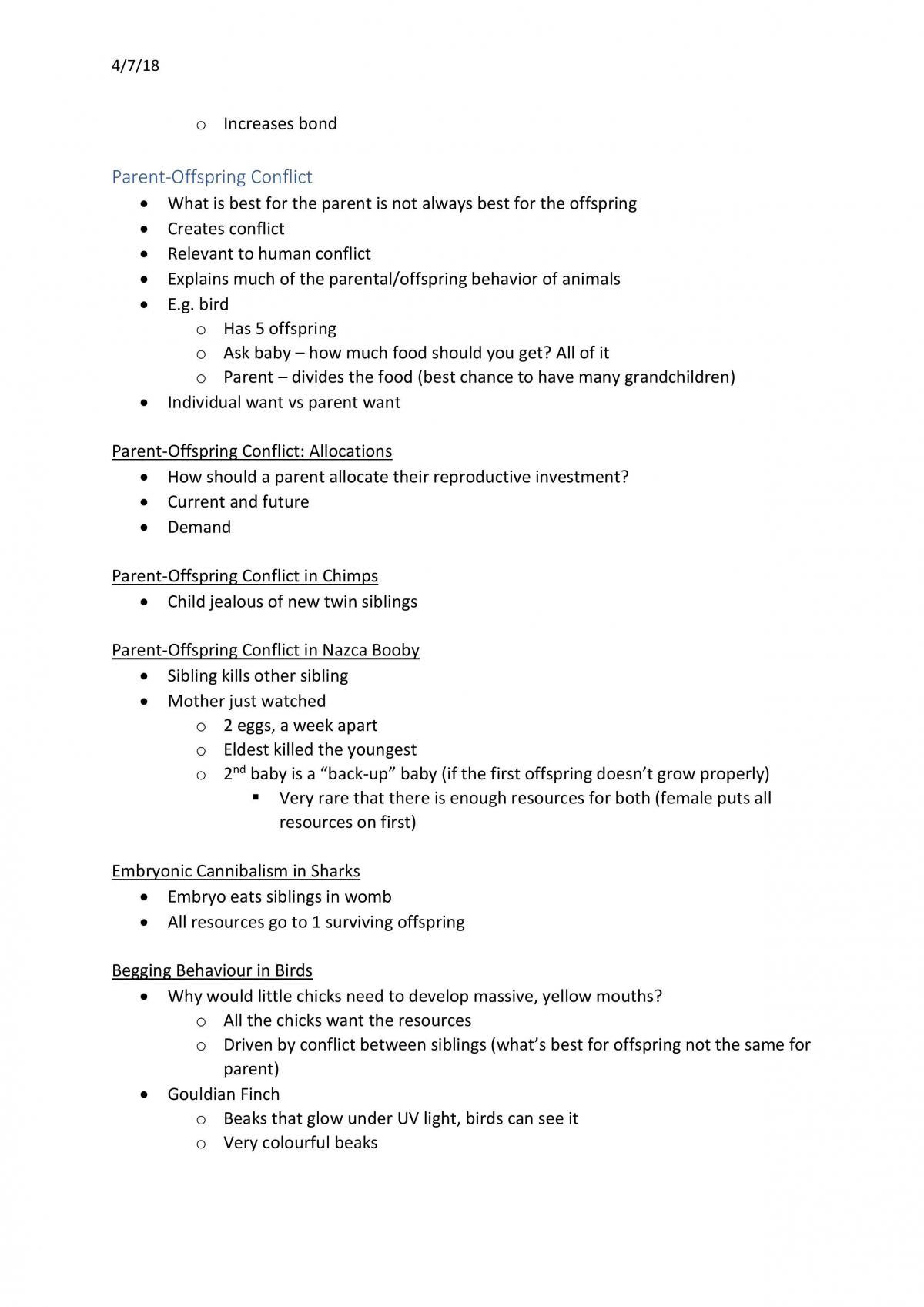 Study Notes for Evolutionary Perspectives on Modern Society - Page 39