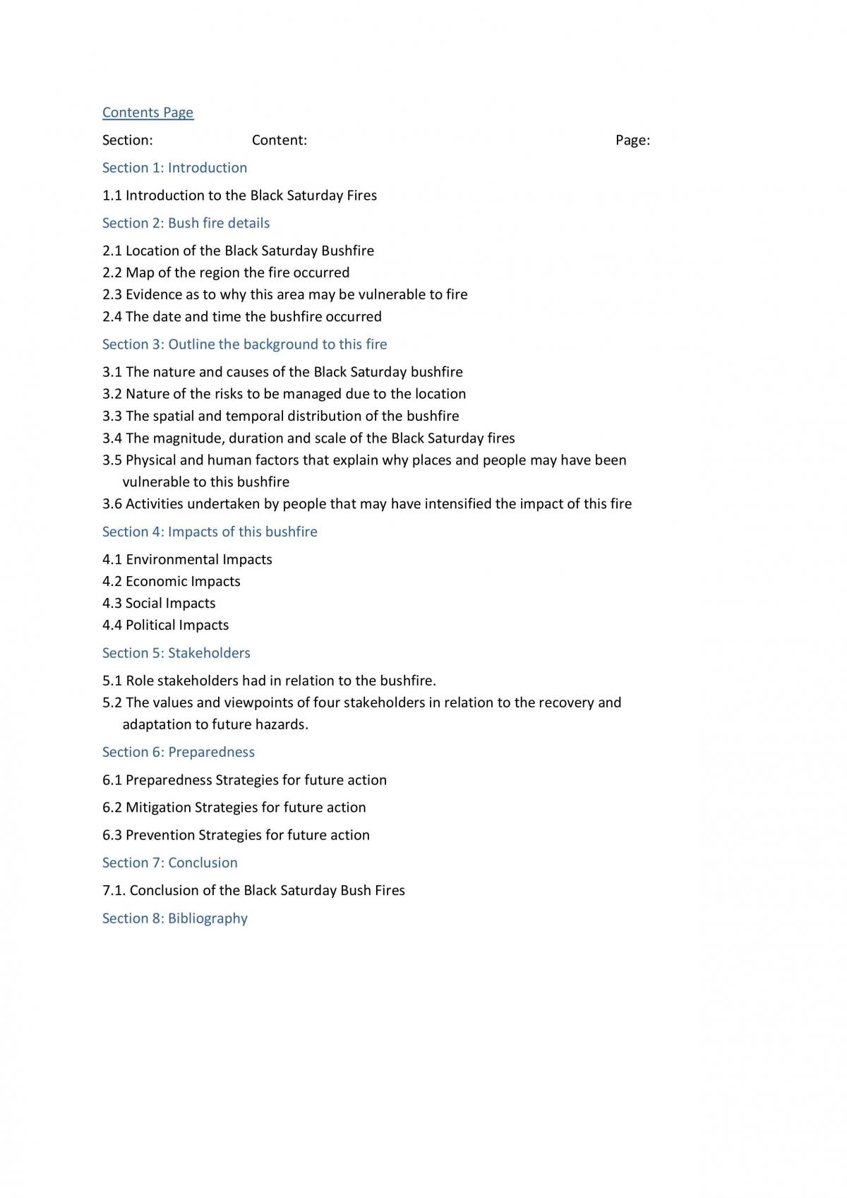 Black Saturday Bush fires Case Study Assignment  - Page 2