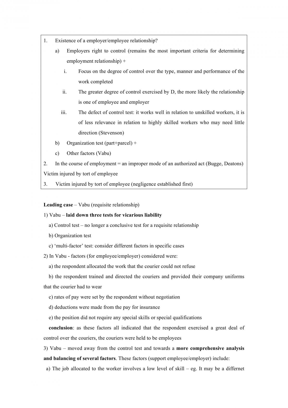 Tort law - exam note - Page 10