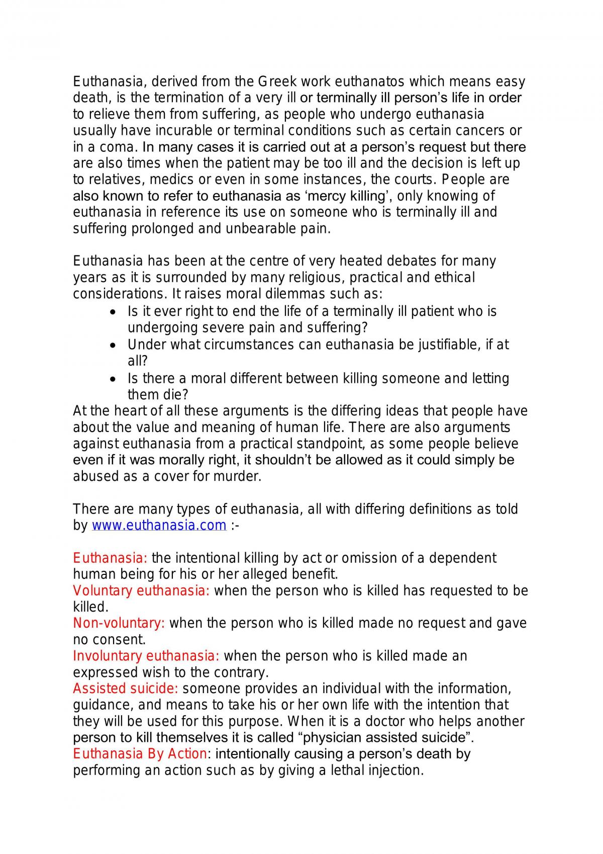 Contemporary Issues - Euthanasia  - Page 2