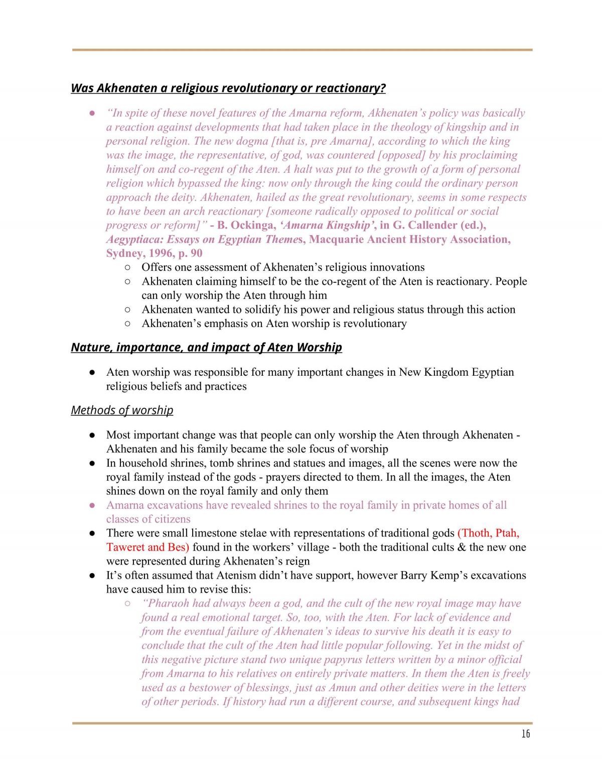 Akhenaten Notes - Page 16